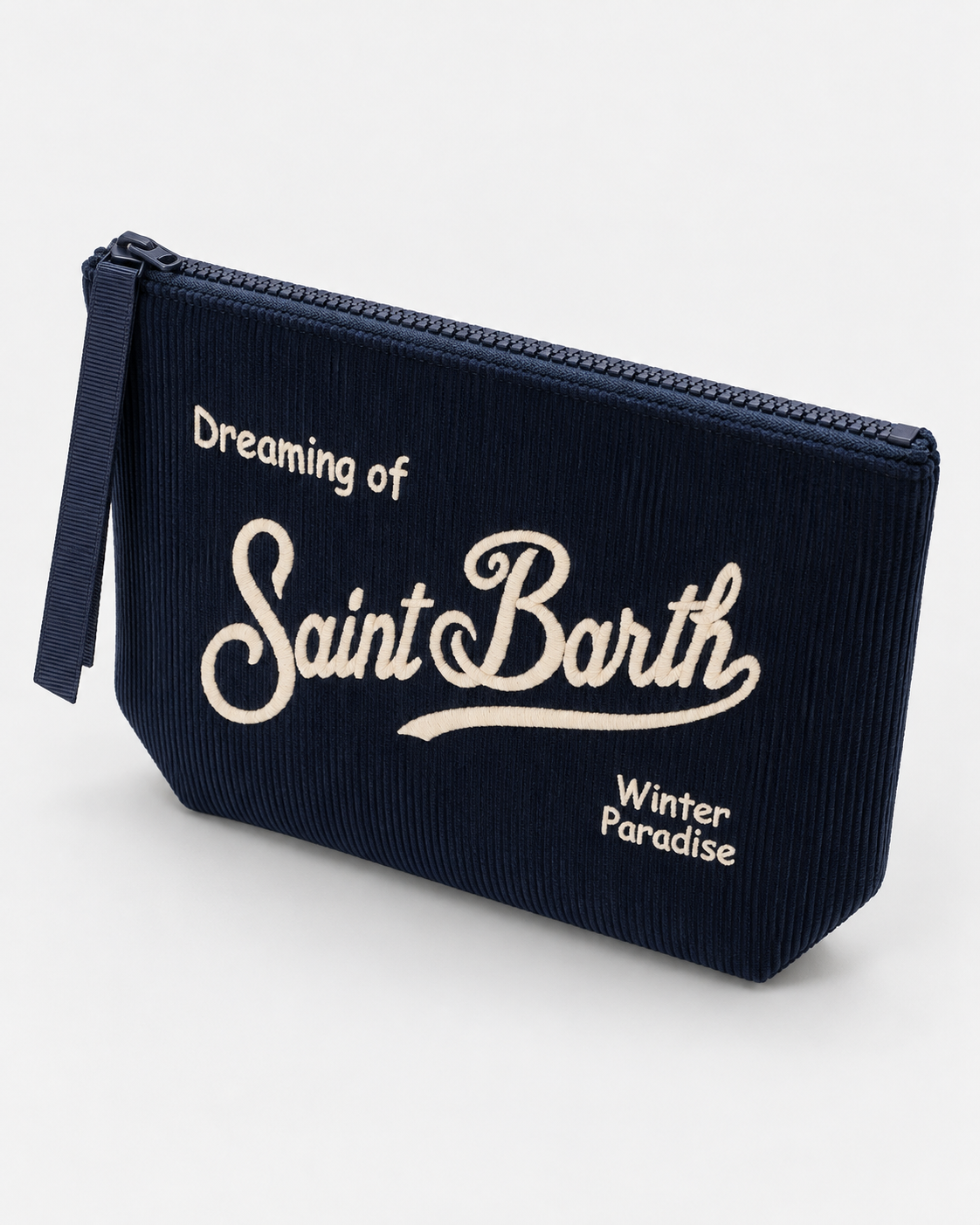 MC2 Saint Barth Pochette Donna Aline Corduroy in Velluto Blu