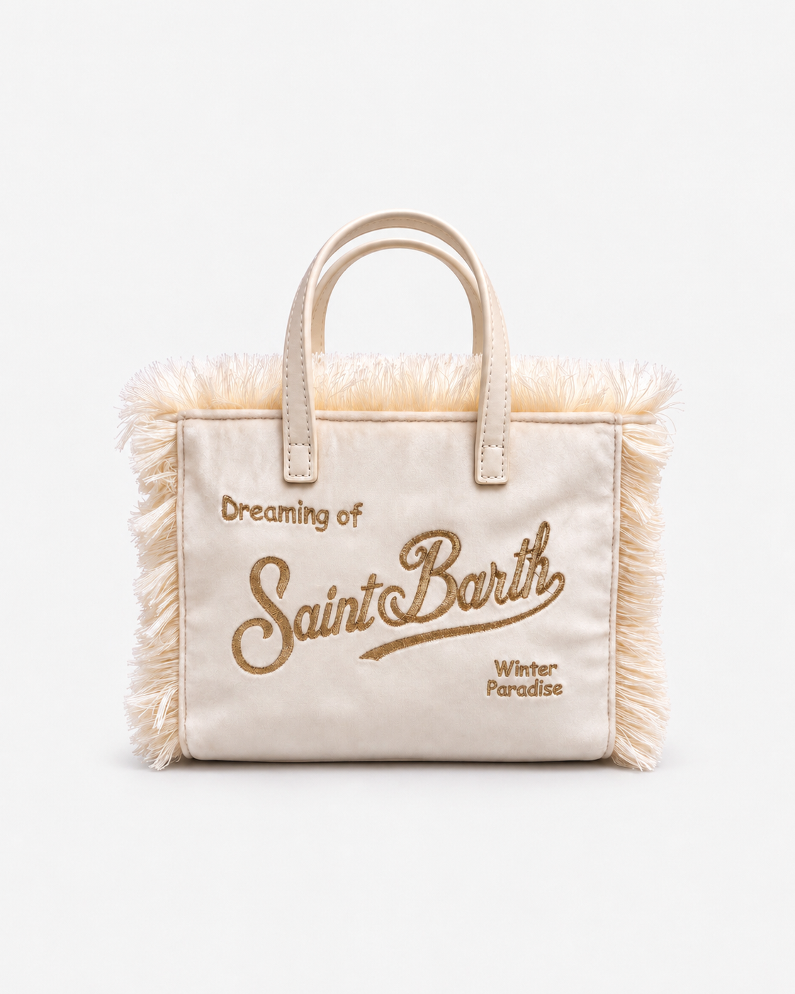 MC2 Saint Barth Borsa Donna Vanity Mini in Velluto Panna