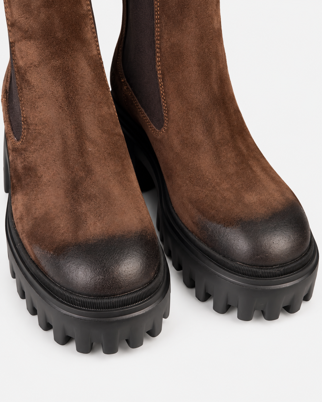 Hogan H700 Chelsea Boots Donna Marrone in Pelle Scamosciata