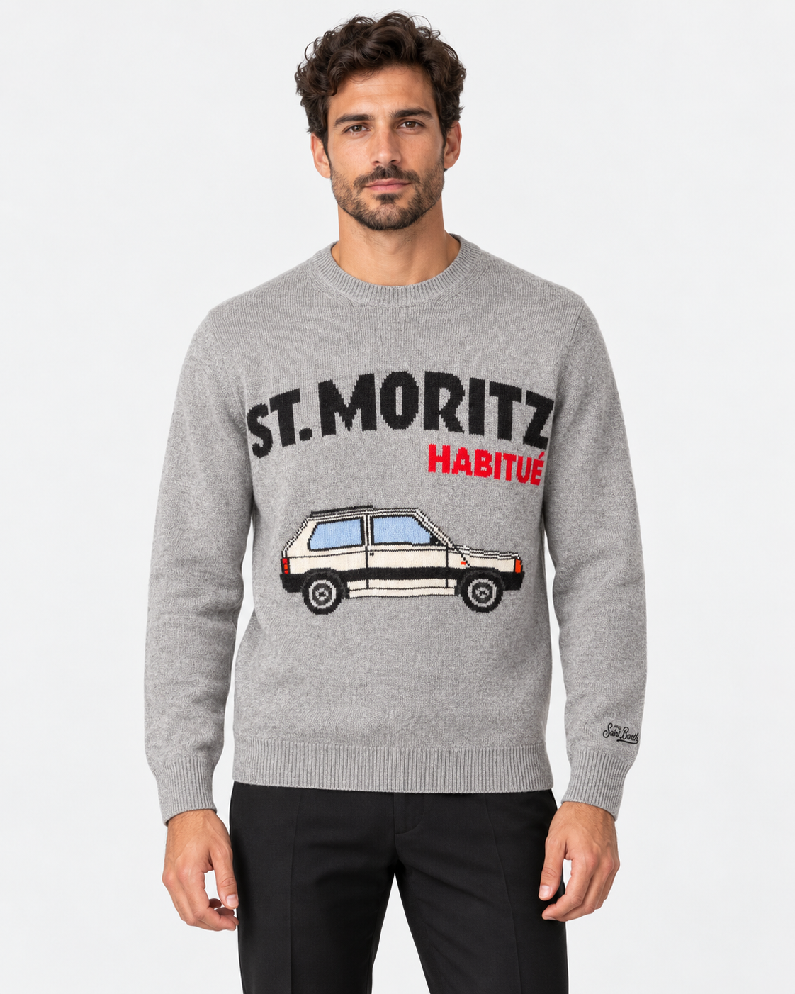 MC2 Saint Barth Maglia Uomo Panda Car Grigia