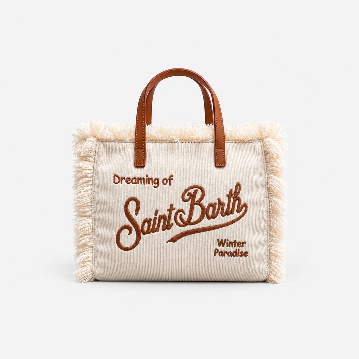 MC2 Saint Barth Borsa Donna Colette in Velluto Panna