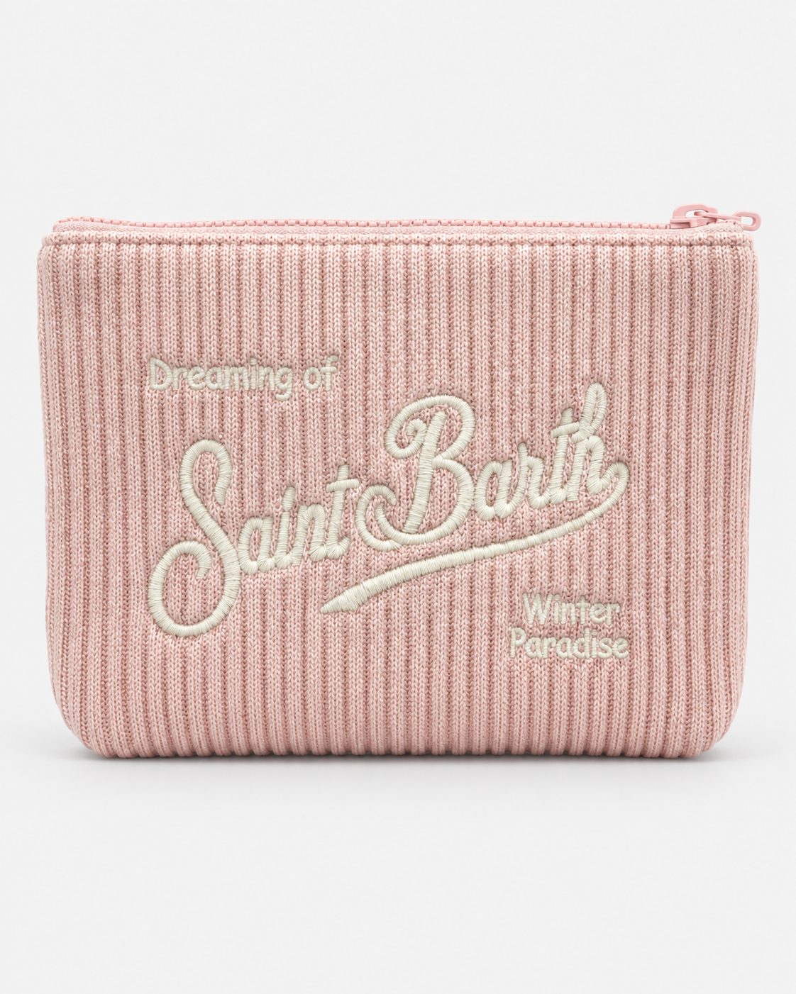 MC2 Saint Barth Pochette Donna Aline Tricot Rosa a Coste