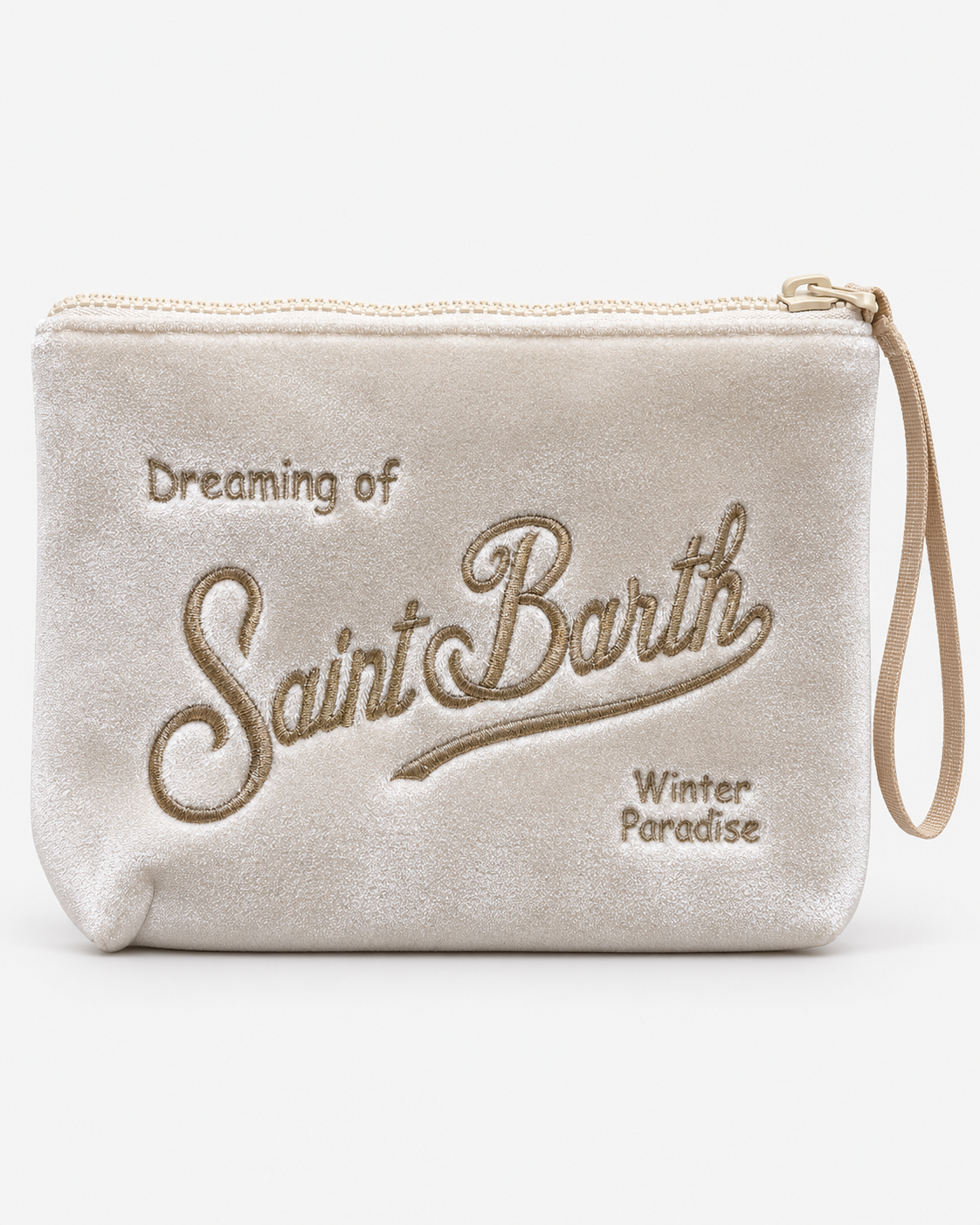 MC2 Saint Barth Pochette Donna Aline Velvet in Velluto Avorio