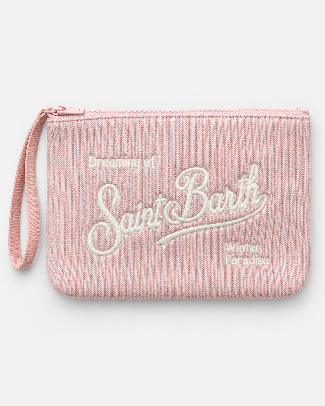 MC2 Saint Barth Pochette Donna Aline Tricot Rosa a Coste