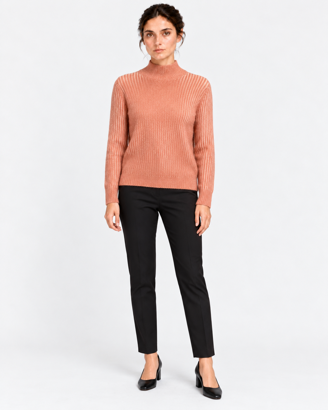 Gran Sasso Maglia Lupetto Donna Terracotta in Puro Cashmere