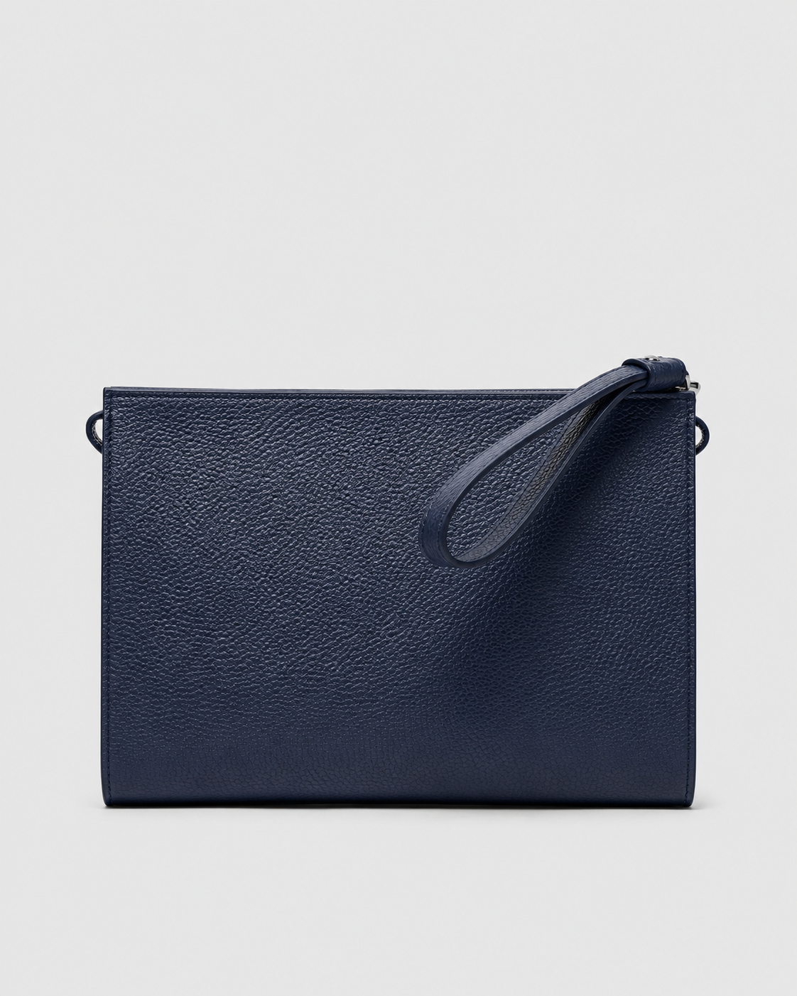 Pouch Micron in pelle con polsiera navy
