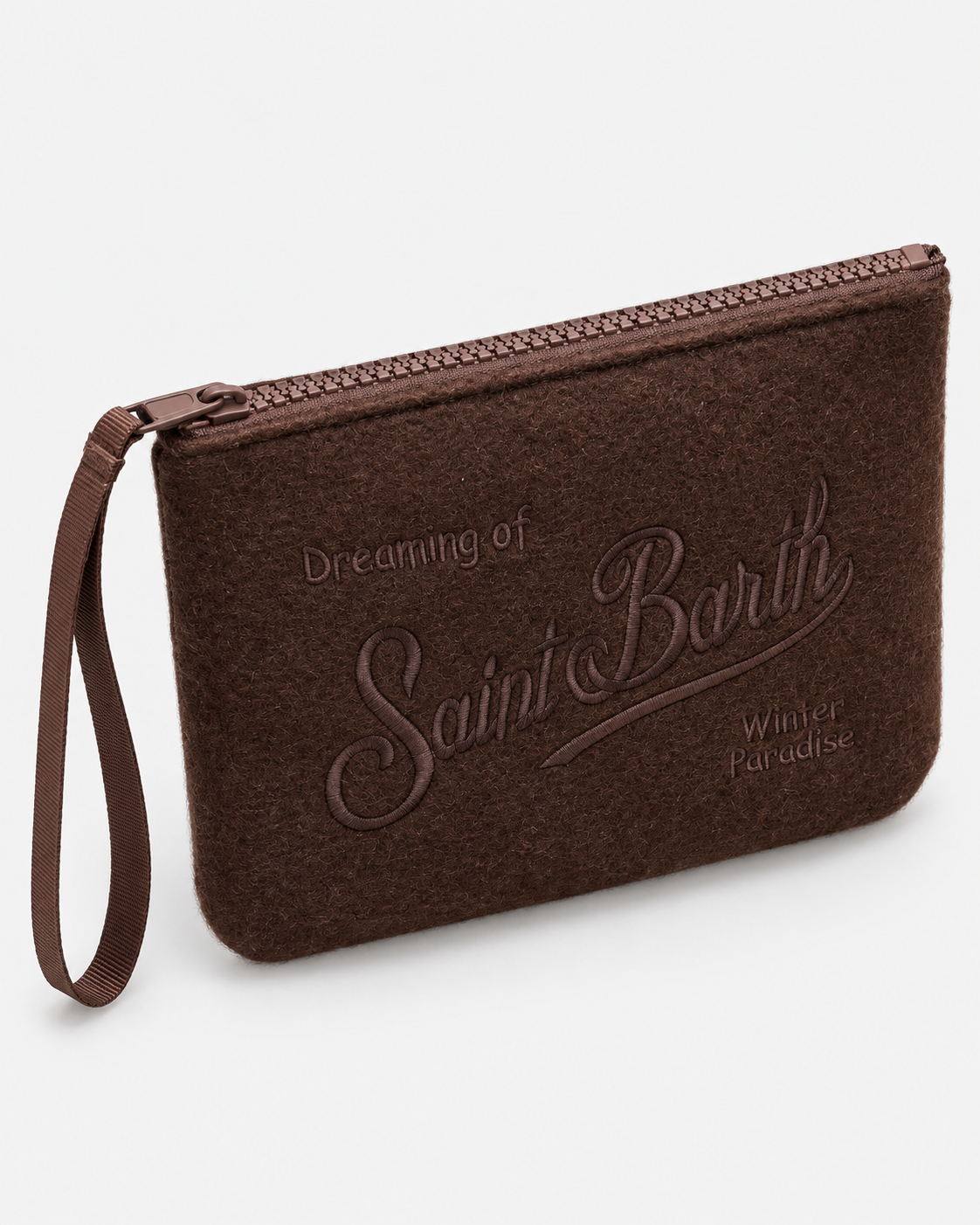 MC2 Saint Barth Pochette Donna Aline Felt in Feltro Marrone