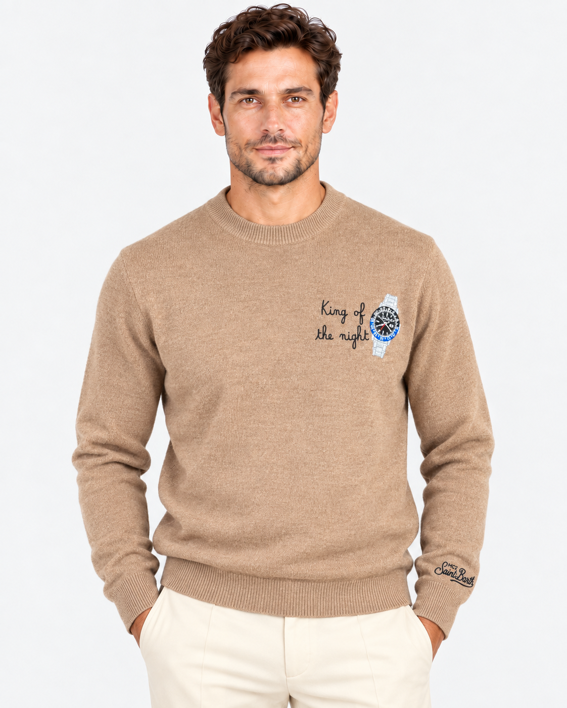 MC2 Saint Barth Maglia Uomo King of the Night Beige
