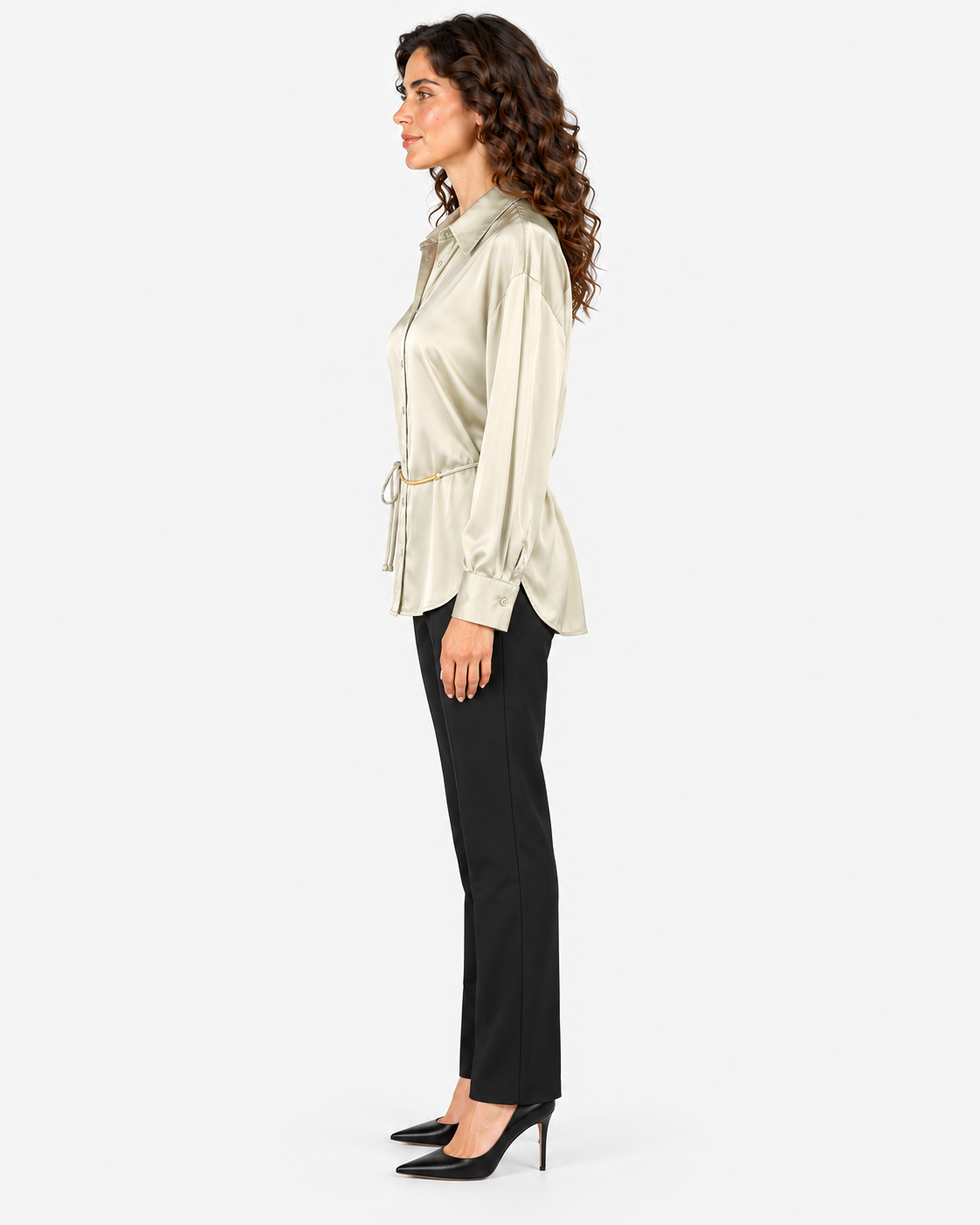 Imperial Camicia Donna Sea Grass in Raso
