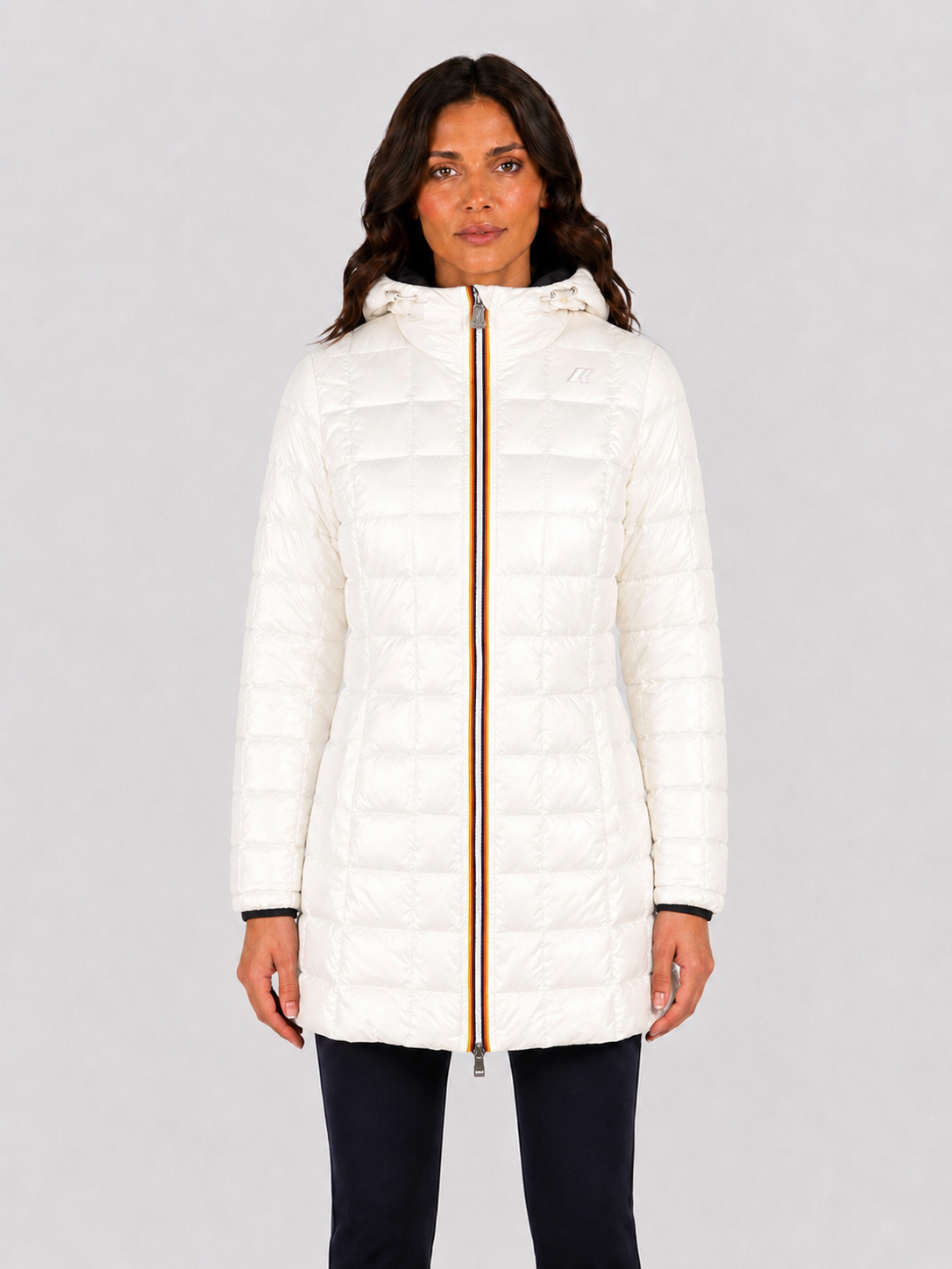 K-Way Giubbino donna 3/4 Denise St Thermo Double reversibile black pure-white natural