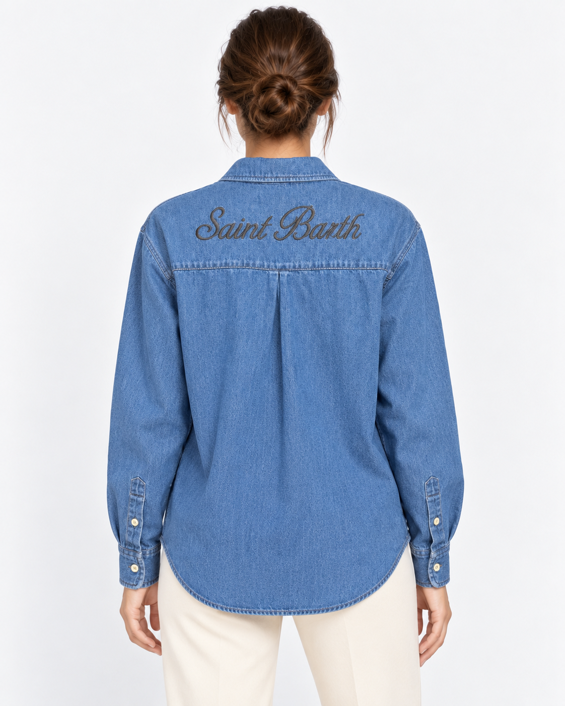 MC2 Saint Barth Camicia Donna Meredith in Denim Blu