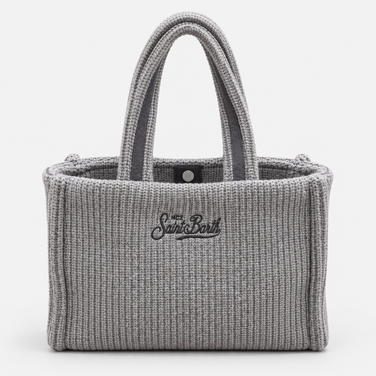 MC2 Saint Barth Borsa Donna Colette in Maglia Grigia Maxi Logo
