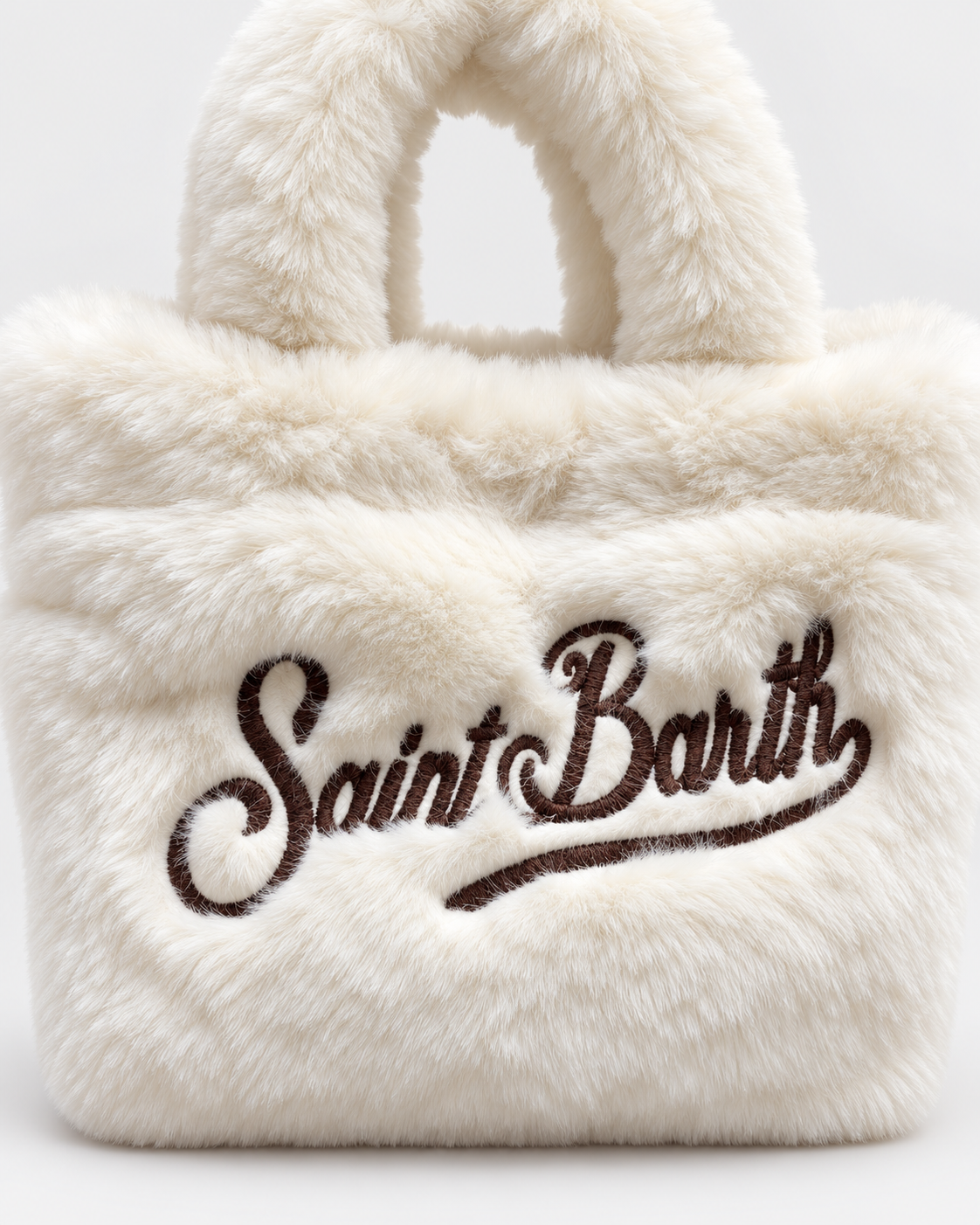 MC2 Saint Barth Borsa Donna Vanity Mini Soft Fur Avorio