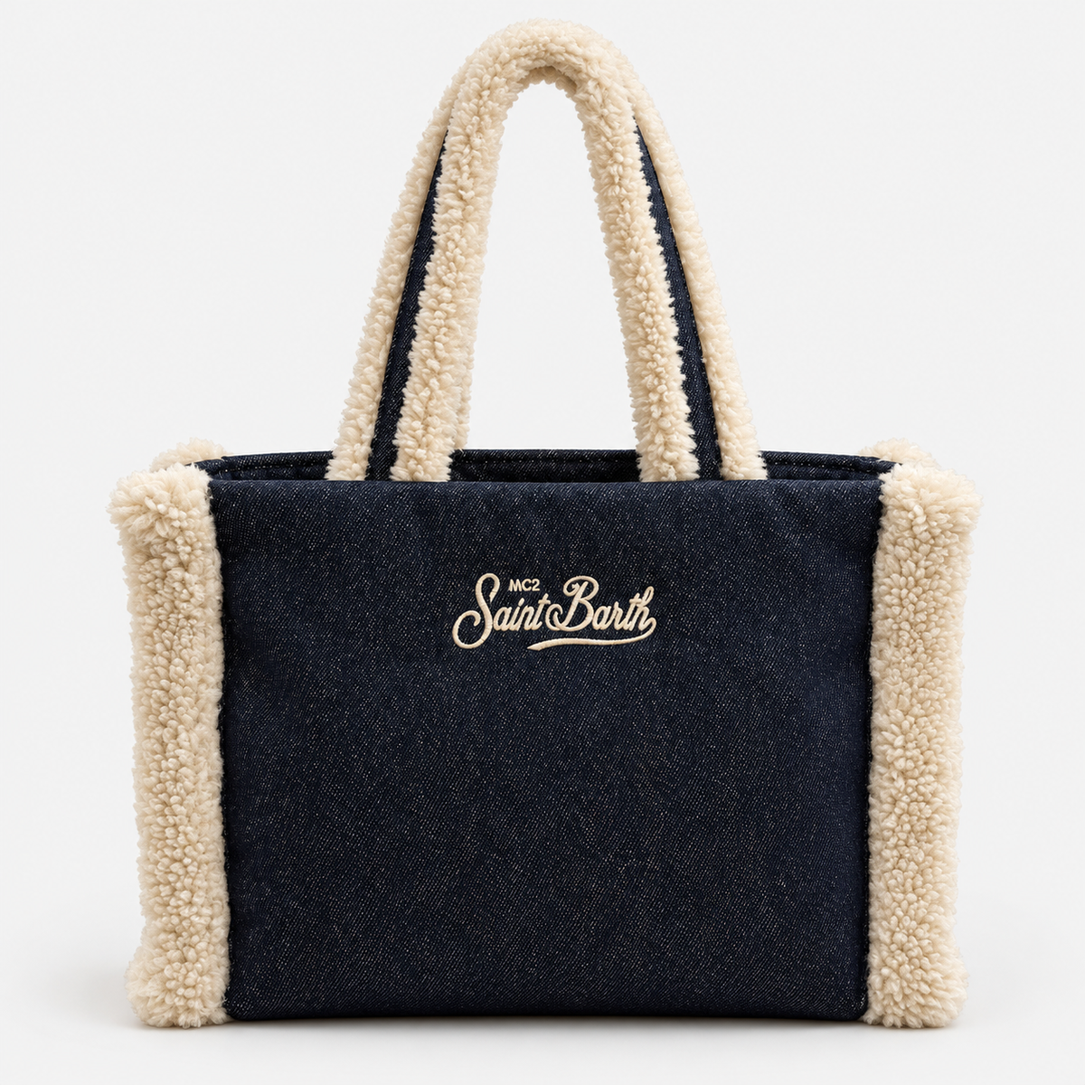 MC2 Saint Barth Borsa Donna Colette Denim Scuro con Dettagli Teddy