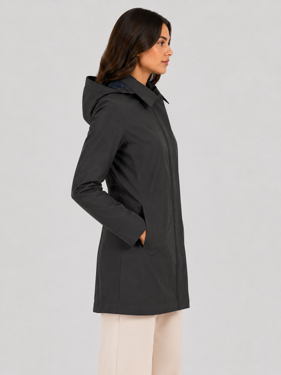 trench MATHY BONDED BLACK - BLUE DEPTH