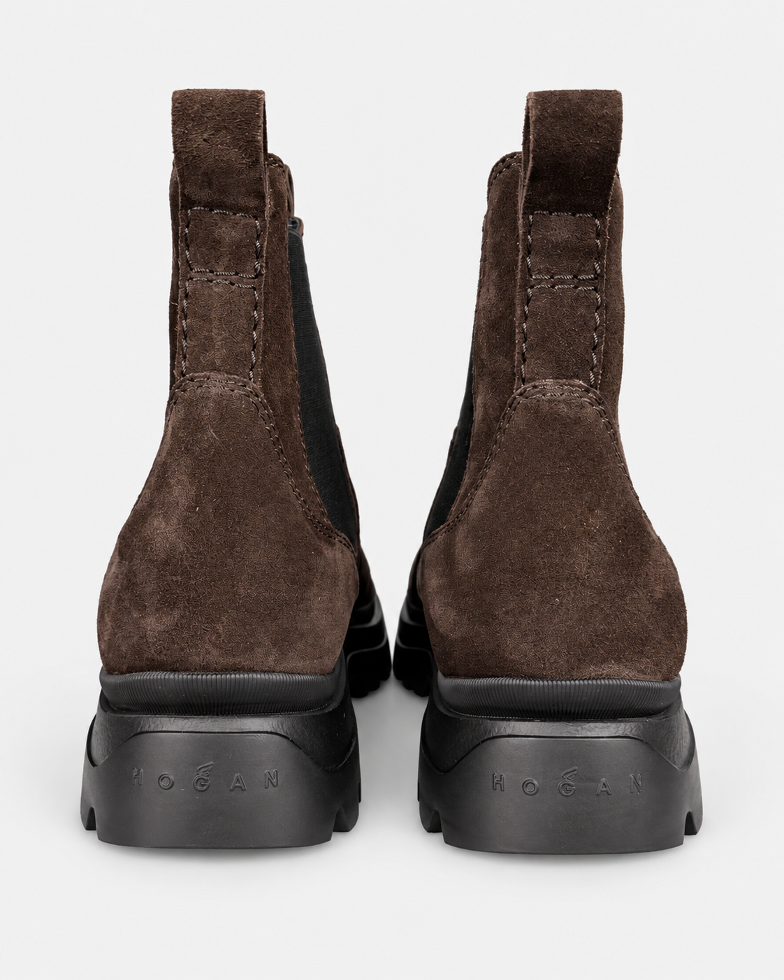 Hogan Stivaletti Chelsea uomo H692 in pelle scamosciata marrone