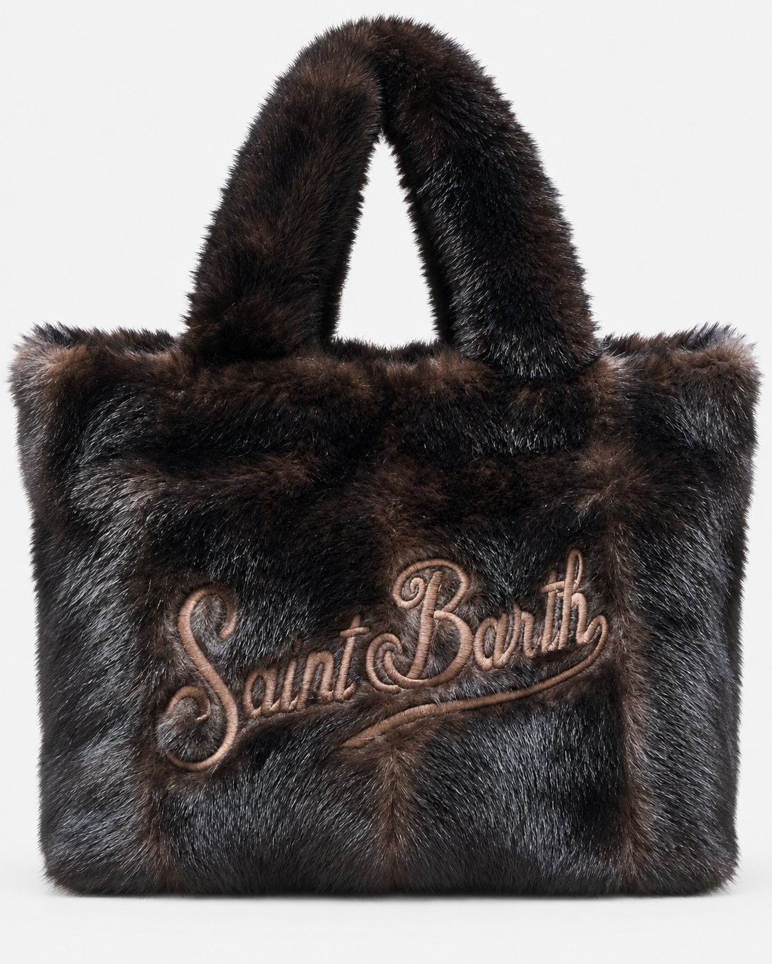 MC2 Saint Barth Borsa Donna Colette Soft Fur Marrone Scuro