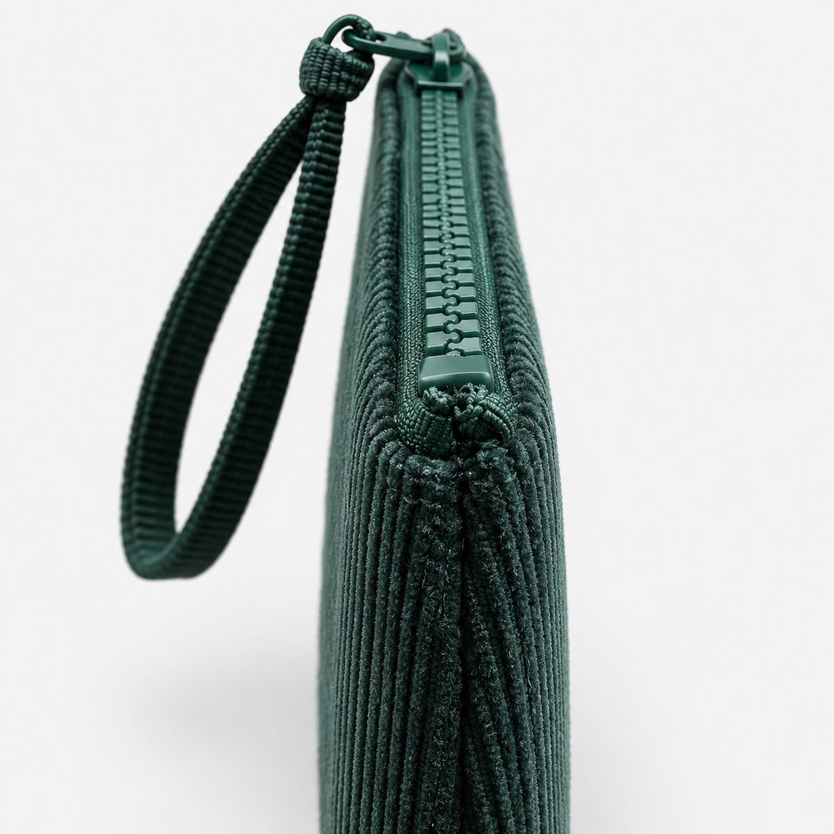 MC2 Saint Barth Pochette Donna Aline in Velluto a Coste Verde Scuro