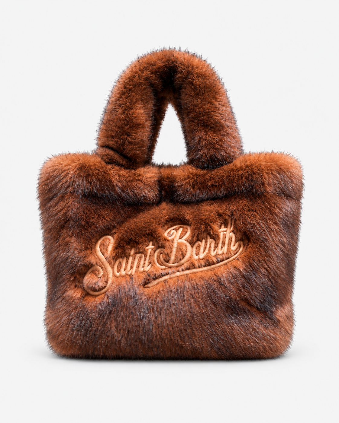 MC2 Saint Barth Borsa Donna Vanity Mini Soft Fur Marrone