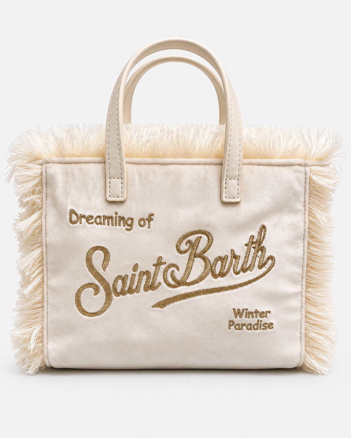 MC2 Saint Barth Borsa Donna Vanity Mini in Velluto Panna