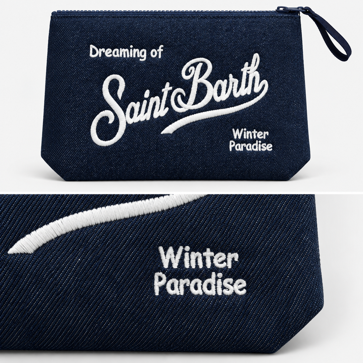 MC2 Saint Barth Pochette Donna Aline in Denim Blu Scuro