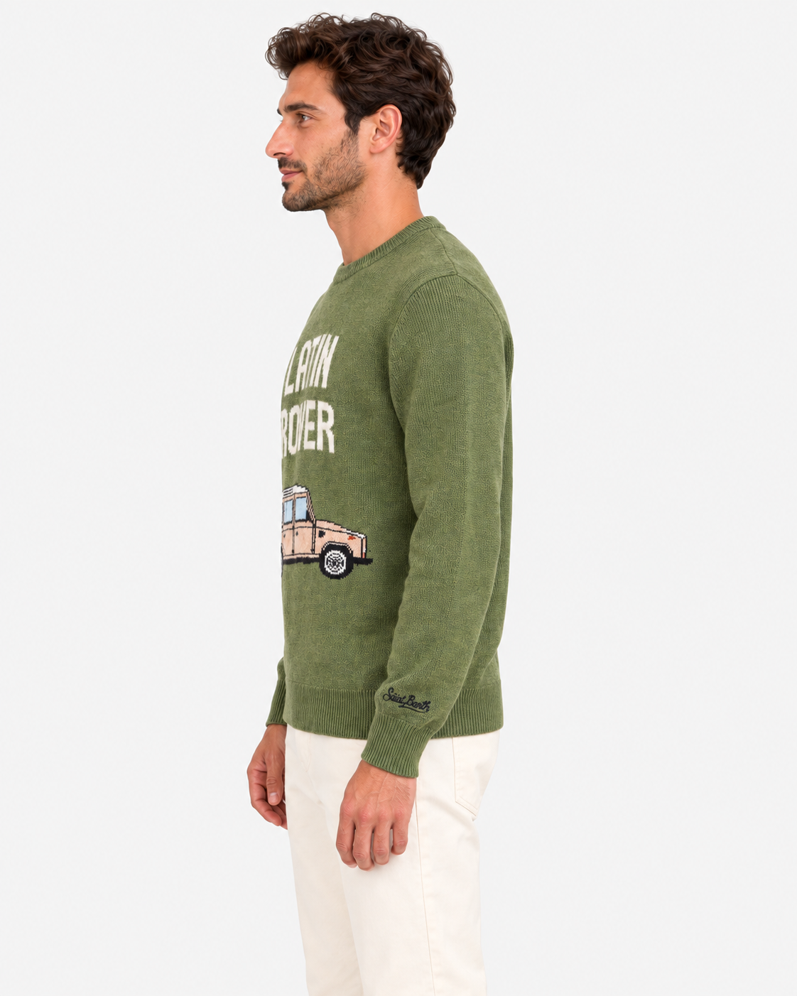 MC2 Saint Barth Maglia Uomo Latin Rover Car Verde