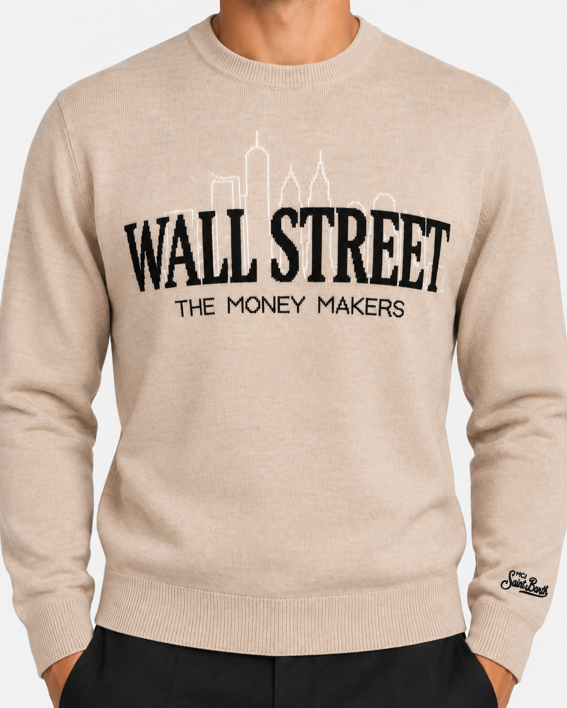 MC2 Saint Barth Maglia Uomo Wall Street Beige