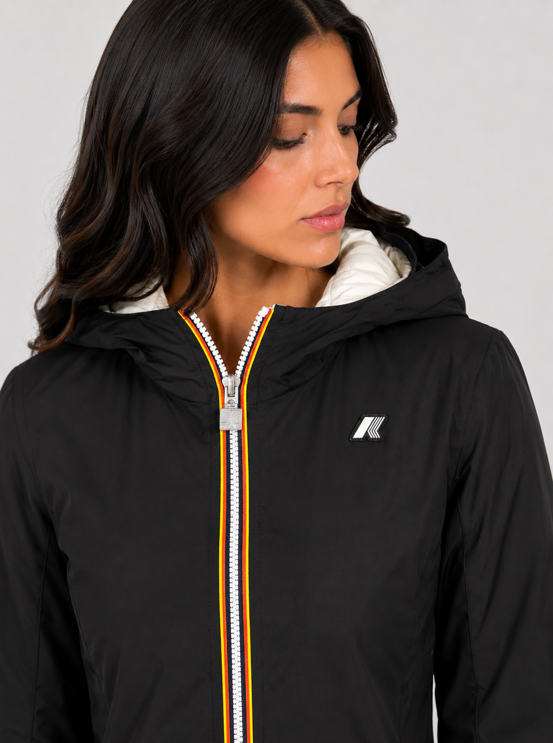GIACCA LILY STRETCH THERMO DOUBLE BLACK PURE - WHITE NATURAL