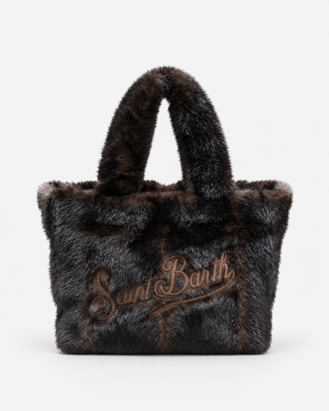 MC2 Saint Barth Borsa Donna Colette Soft Fur Marrone Scuro