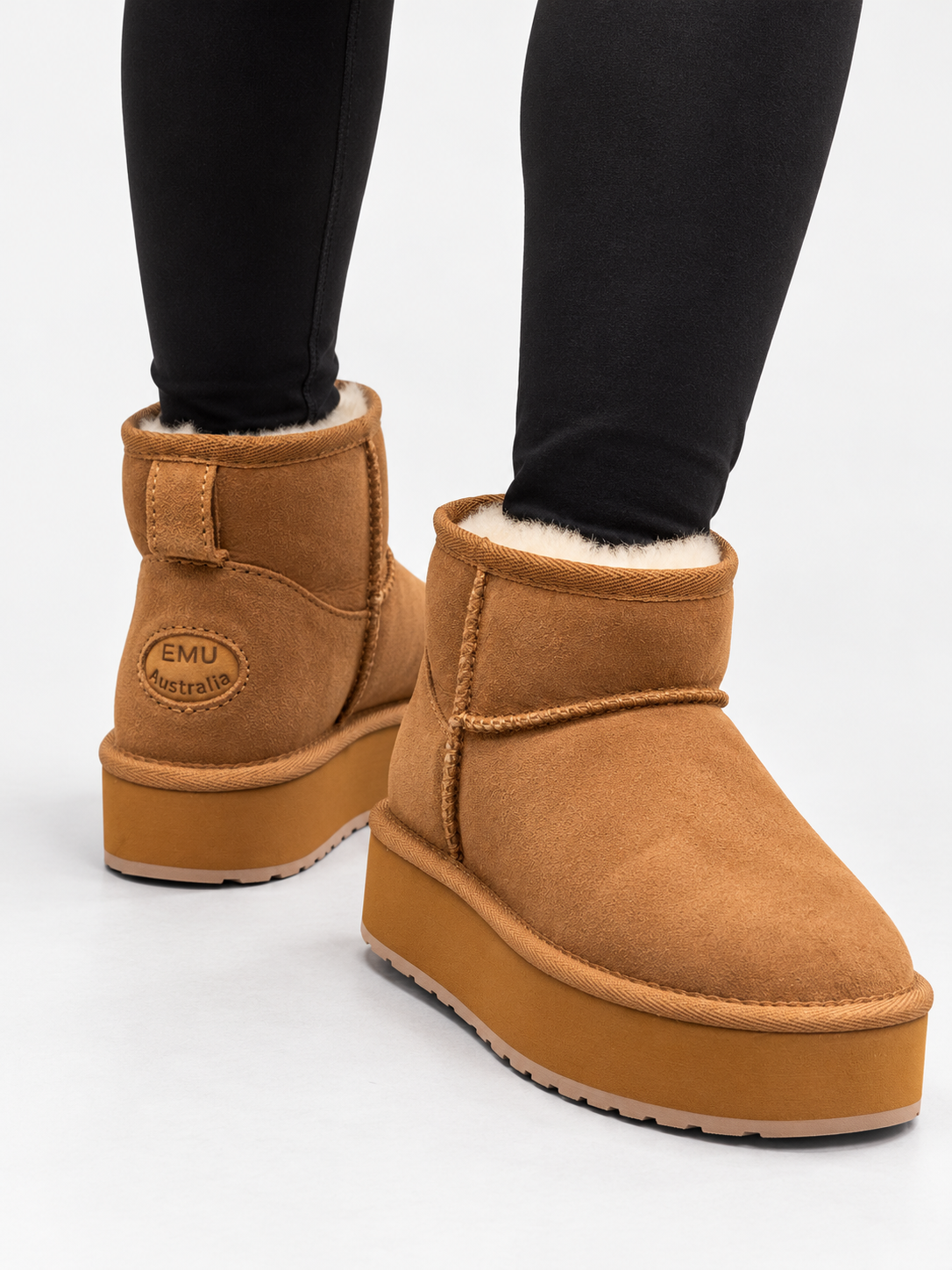 EMU Australia Stivaletti Donna Stinger Micro Flatform 2.0 Chestnut