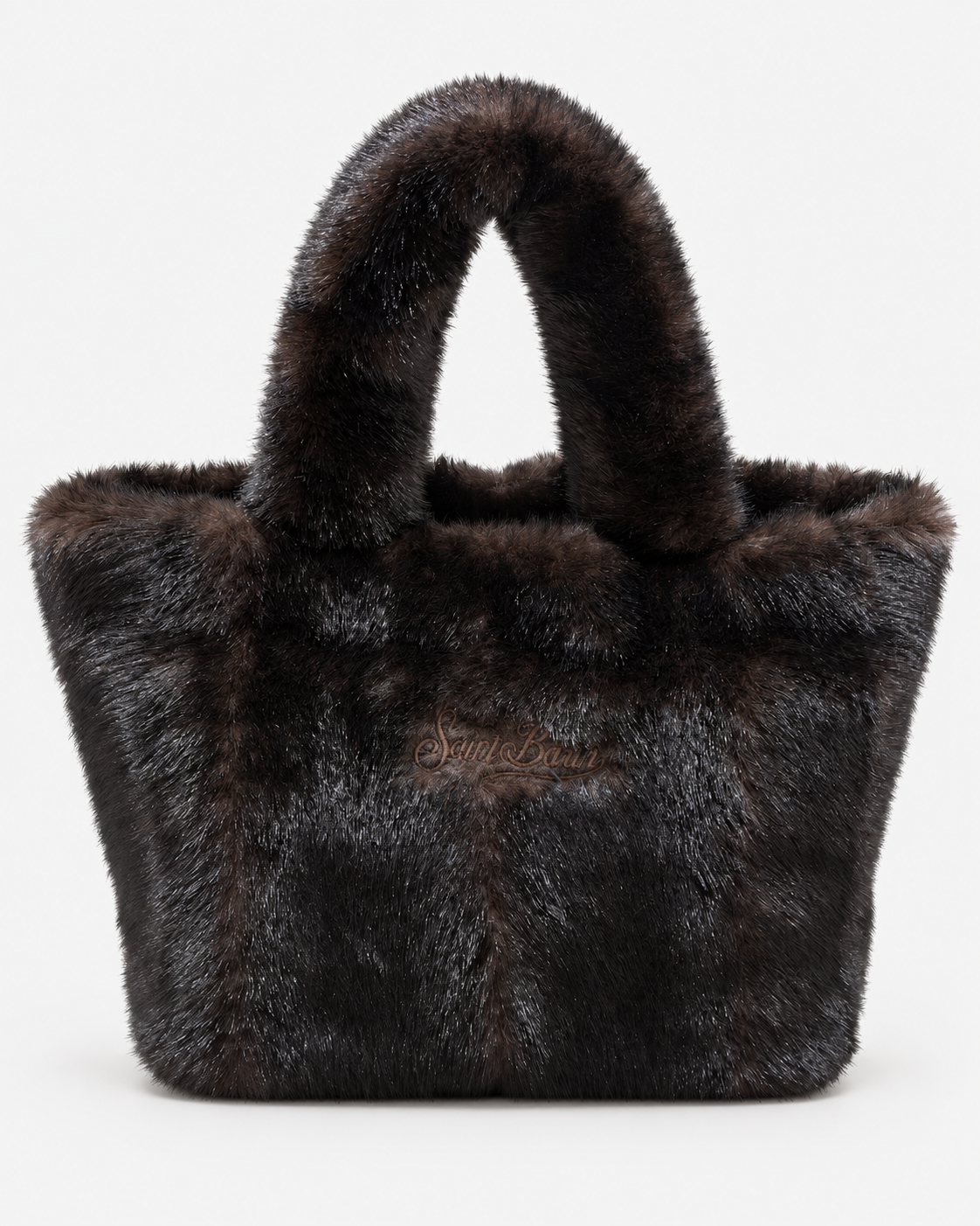 MC2 Saint Barth Borsa Donna Colette Soft Fur Marrone Scuro