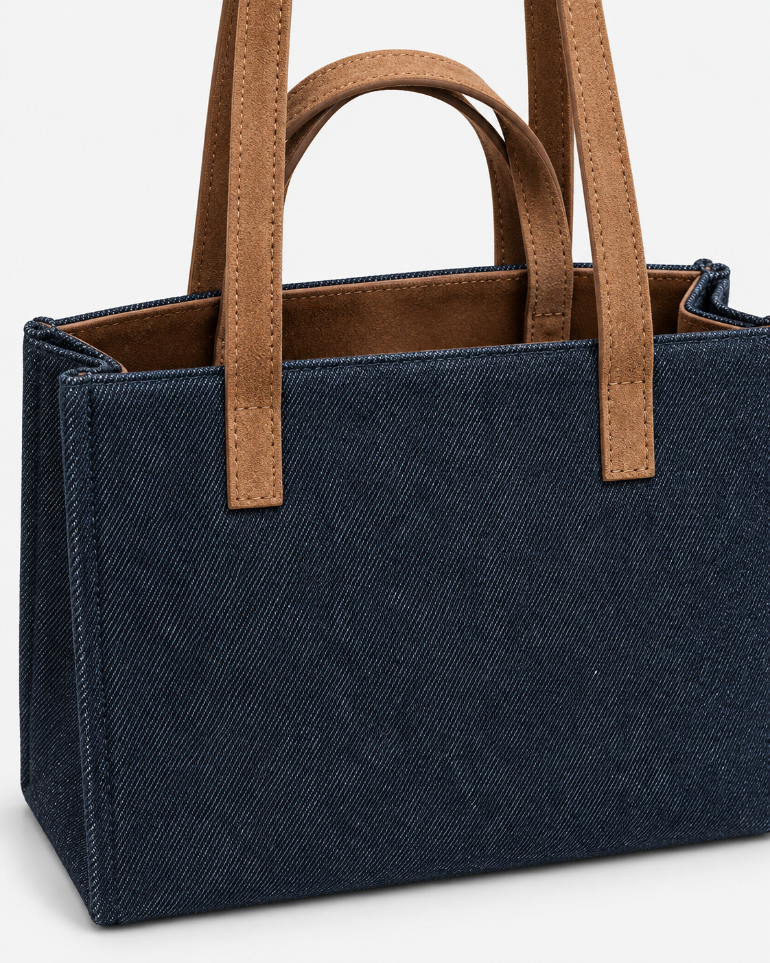 MC2 Saint Barth Borsa Donna Jour Bag Midi Suede Denim Blu Scuro