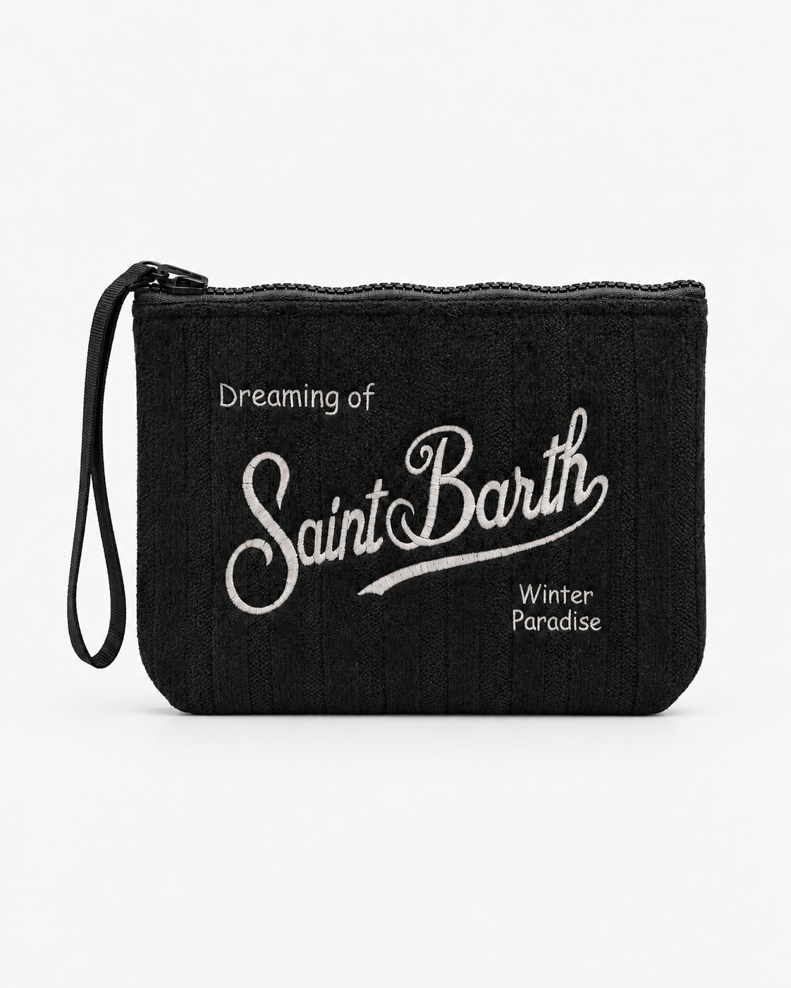 MC2 Saint Barth Pochette Donna Aline Tricot Rib Star Nera