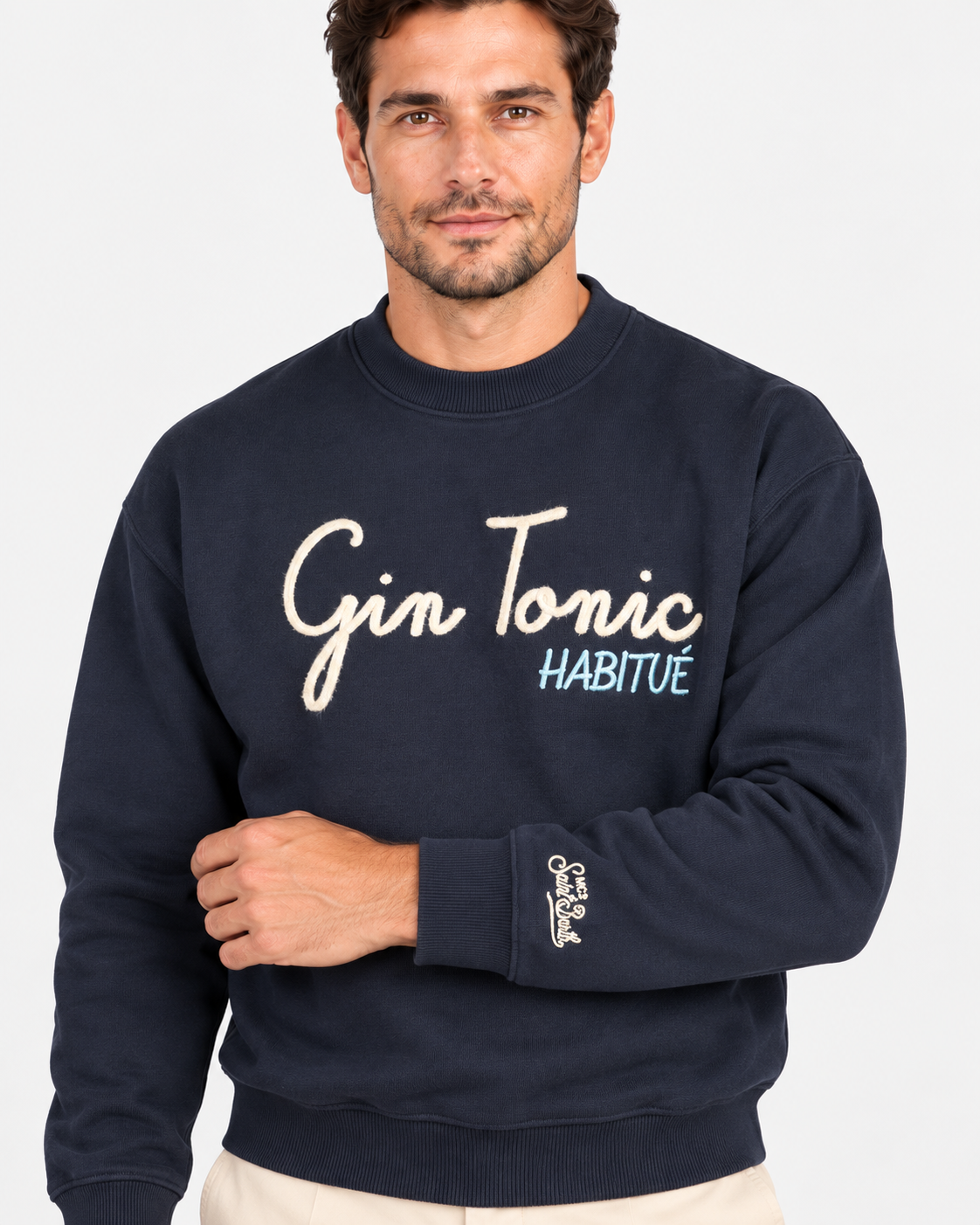 MC2 Saint Barth Felpa Uomo Soho Gin Tonic Blu