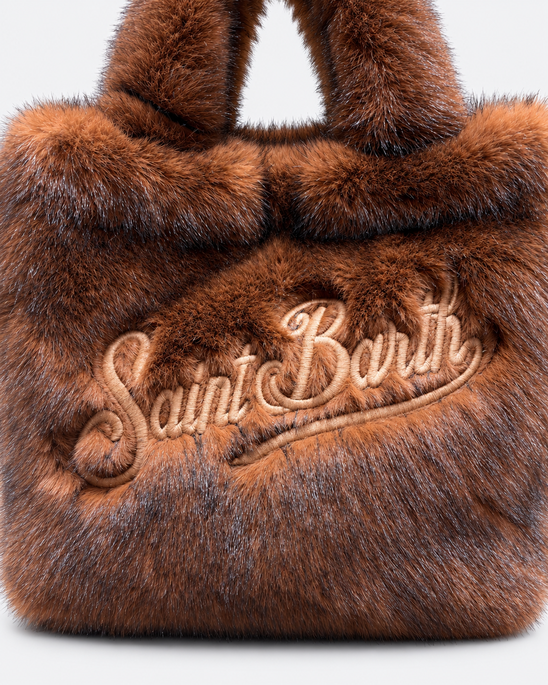 MC2 Saint Barth Borsa Donna Vanity Mini Soft Fur Marrone