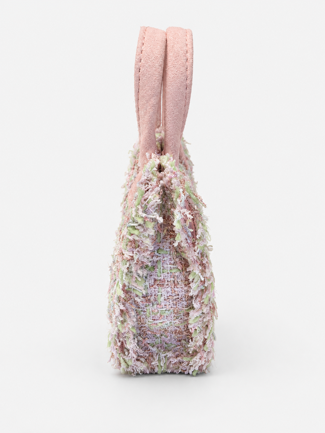 MC2 Saint Barth Key Bag Donna in Tweed Lurex Rosa Multicolore