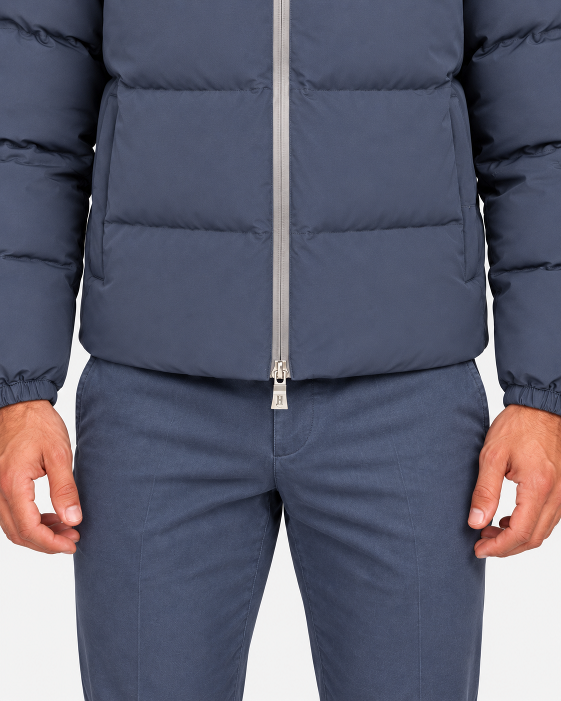 Herno Giacca uomo New Impact blu con cappuccio