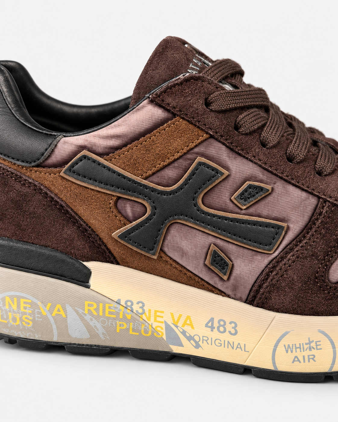 Premiata Sneakers Mick 8434 Uomo Marrone in Suede e Tessuto Tecnico