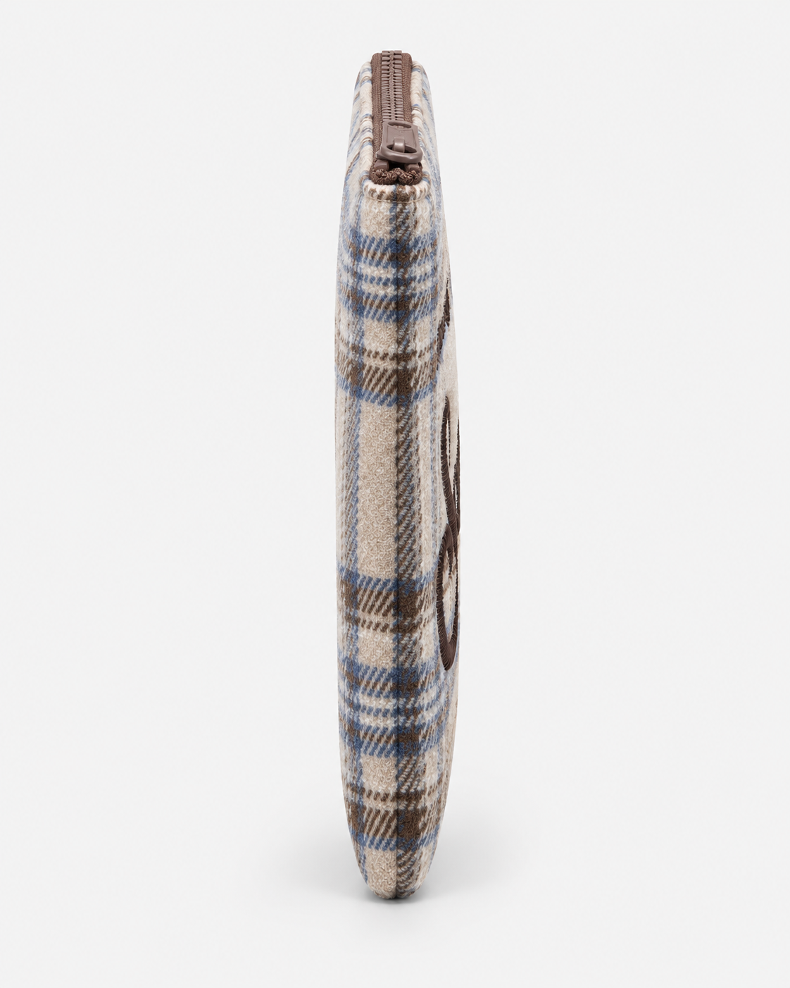 MC2 Saint Barth Pochette Donna Aline Wool Tartan Panna e Azzurro