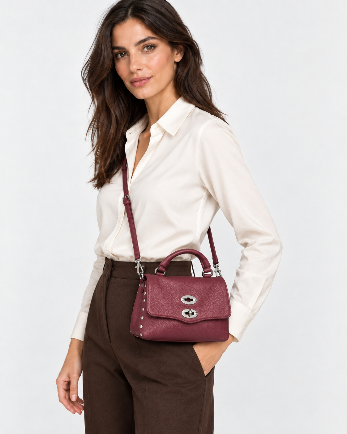 Zanellato Borsa donna Postina Baby Daily Violet Amarena Modenese