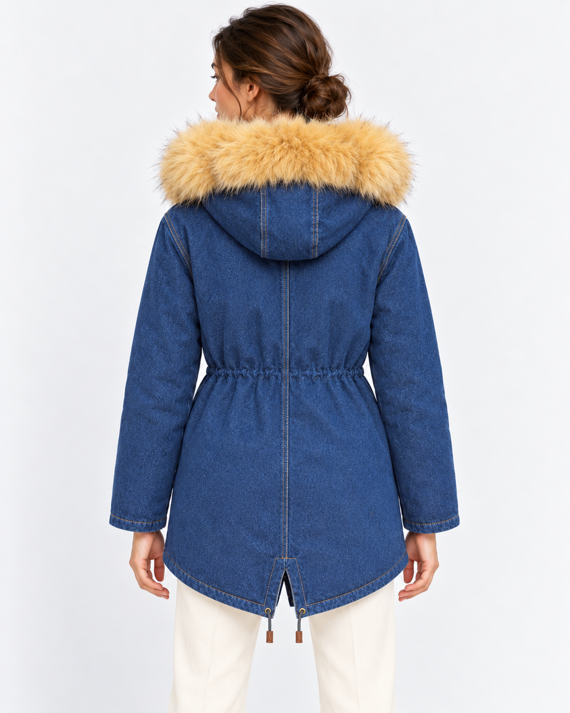 MC2 Saint Barth Parka Donna Brenna in Denim Blu