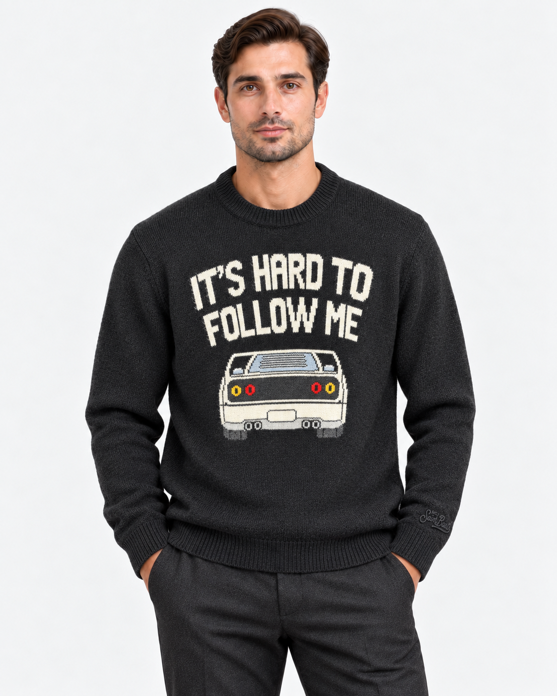 MC2 Saint Barth Maglia Uomo Heron Antracite Hard Follow Car