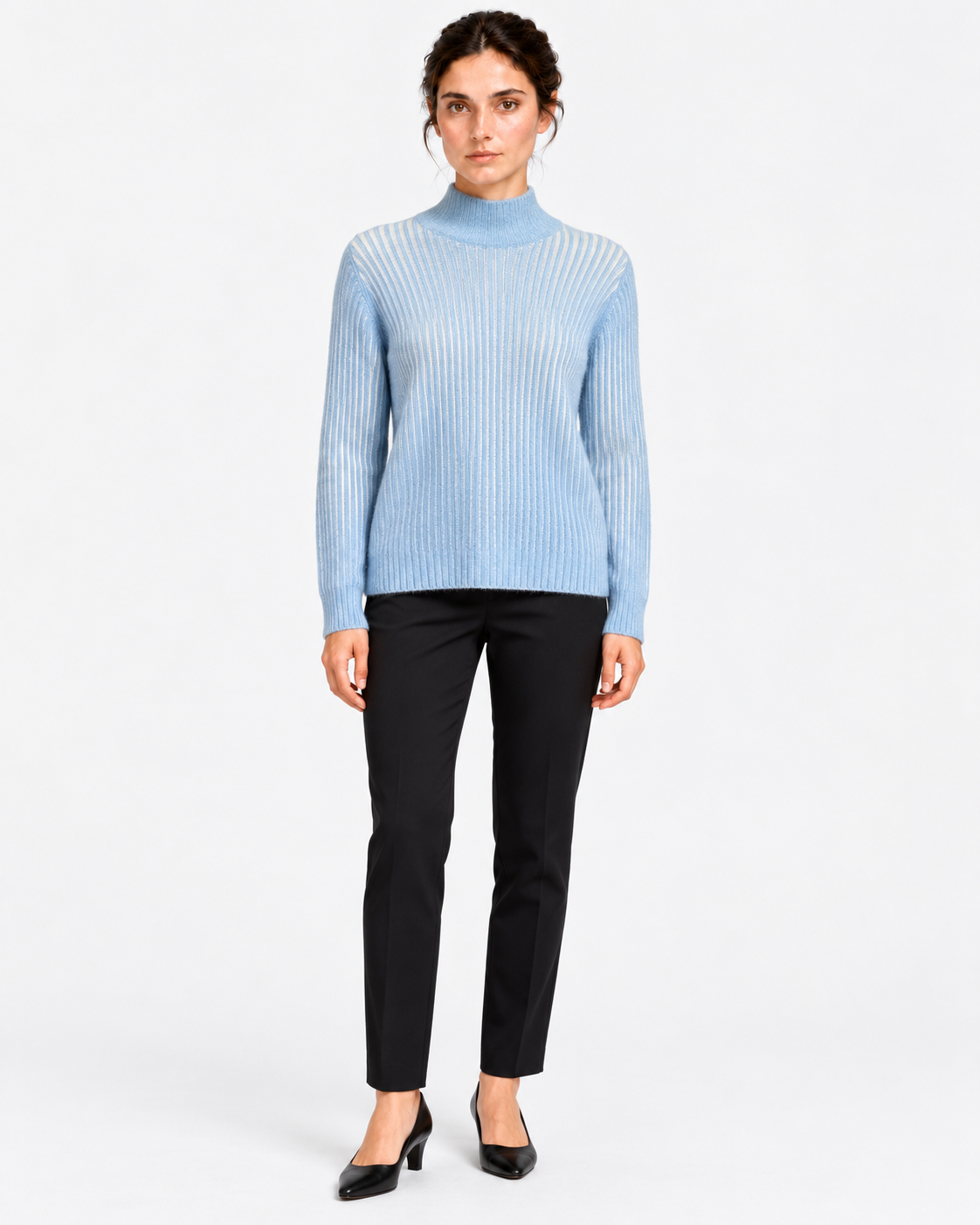 Gran Sasso Maglia Donna Vintage Azzurra in Puro Cashmere