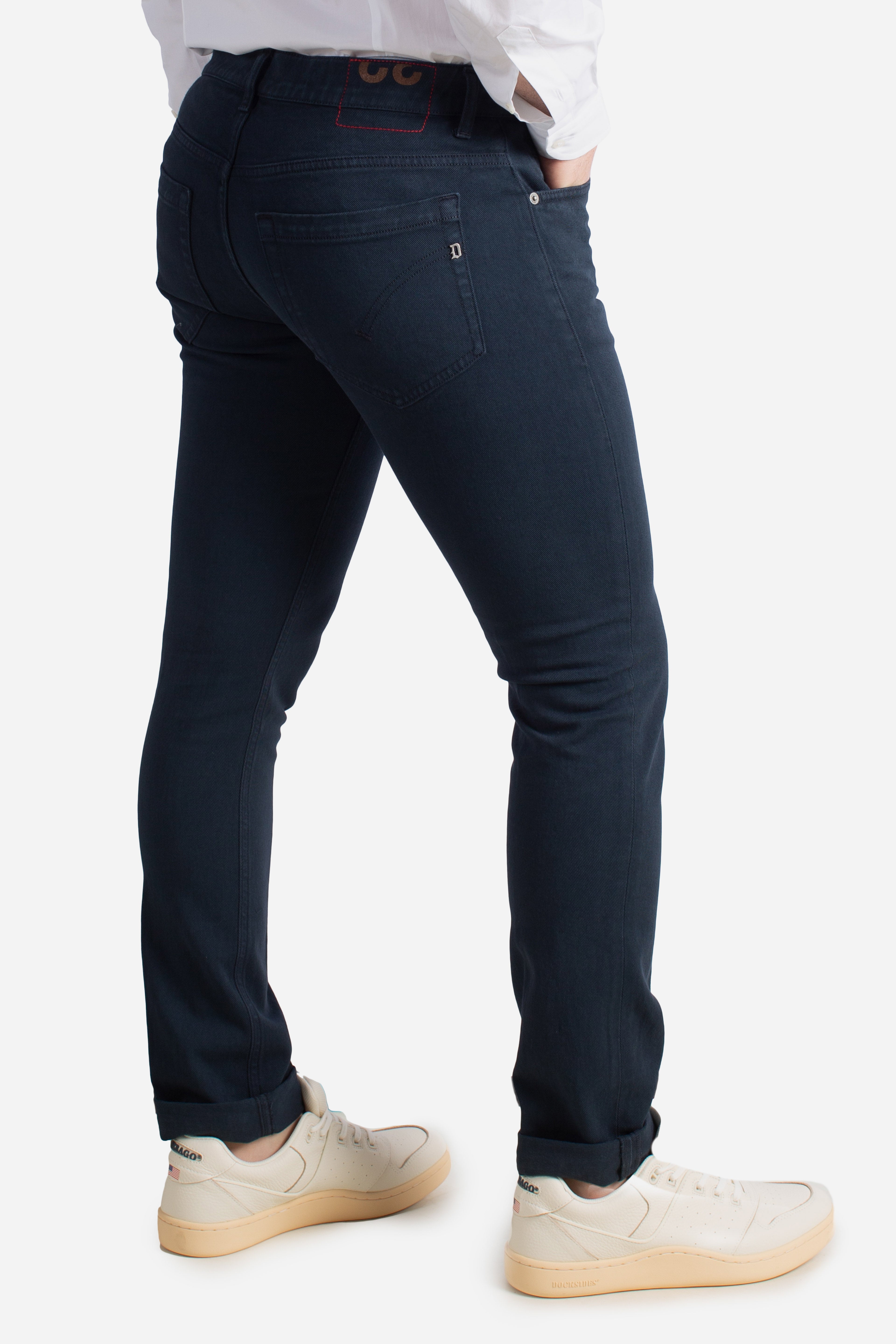 Jeans 5 tasche skinny George in bull bluesign stretch 11 oz blu