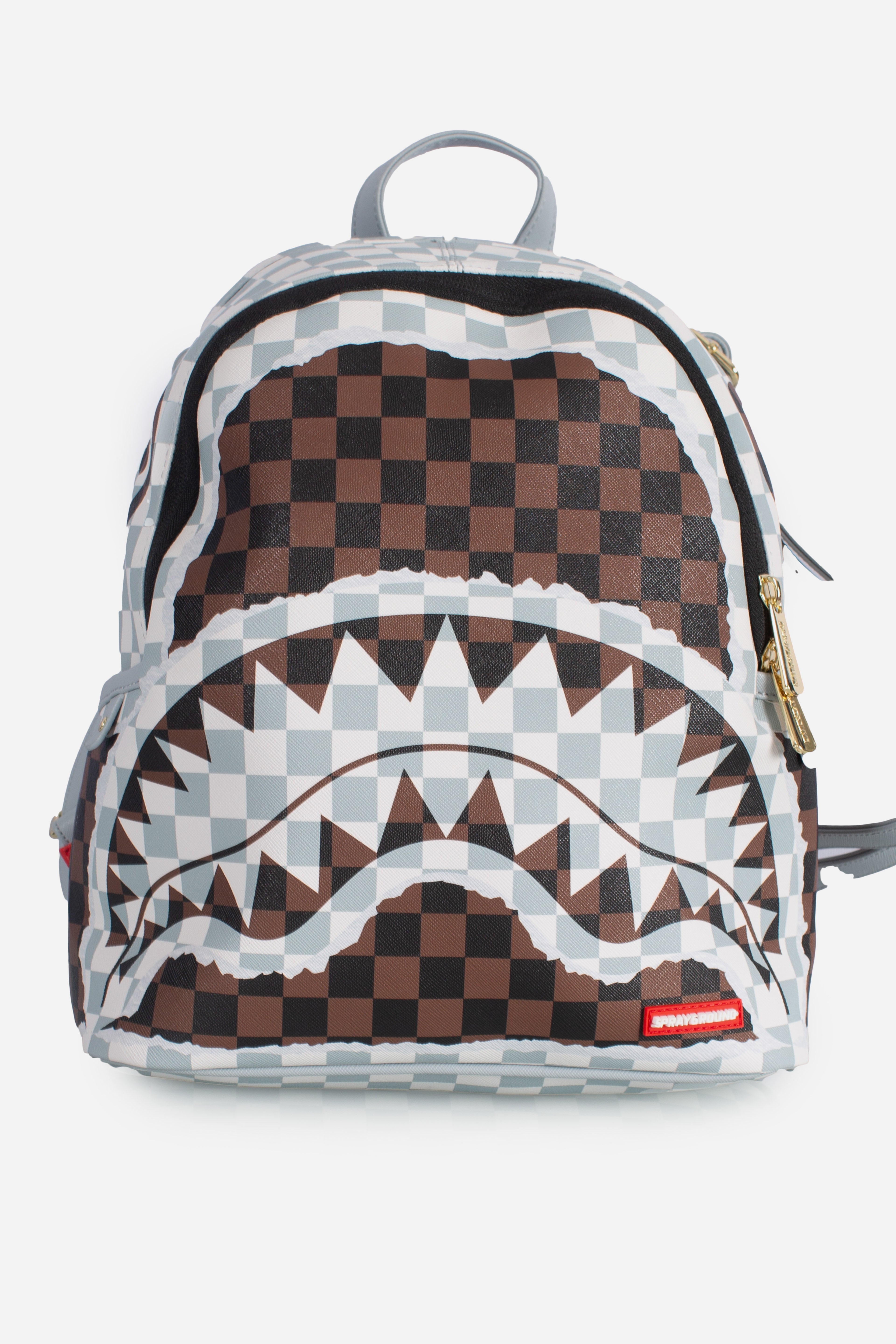 Zaino piccolo cream brown tear check savage white