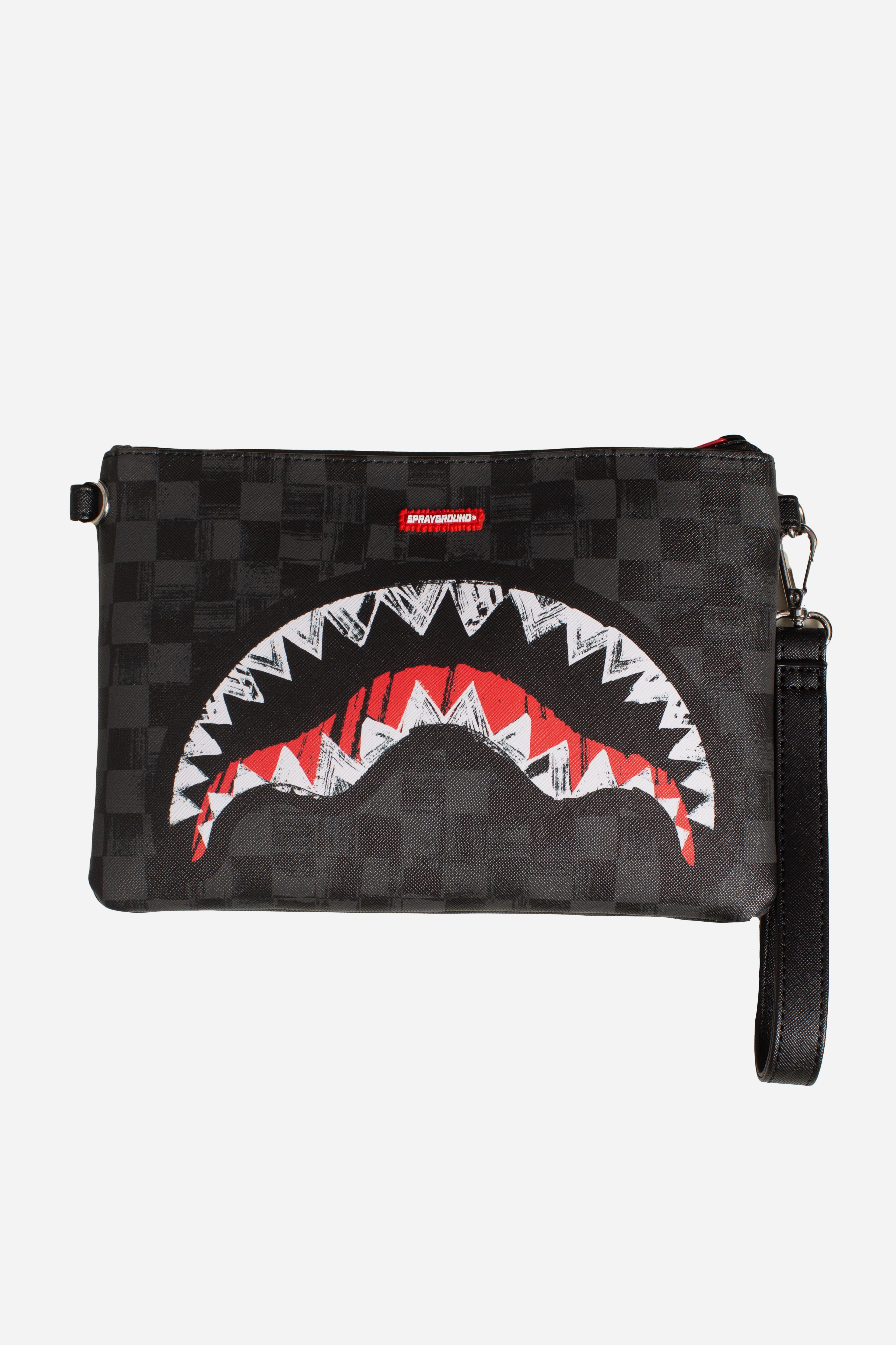 Pochette scribble shark crossover clutch black