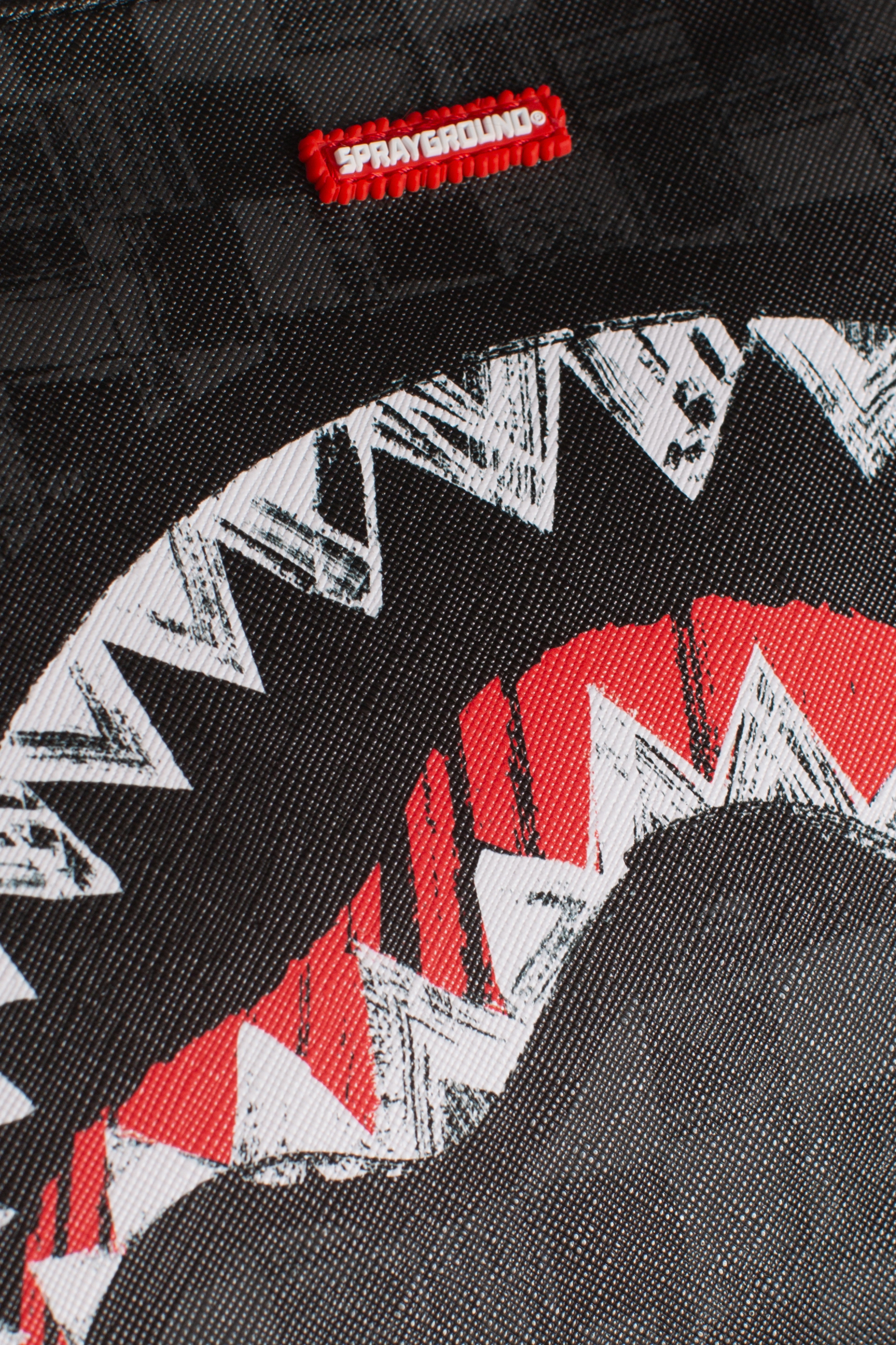 Pochette scribble shark crossover clutch black