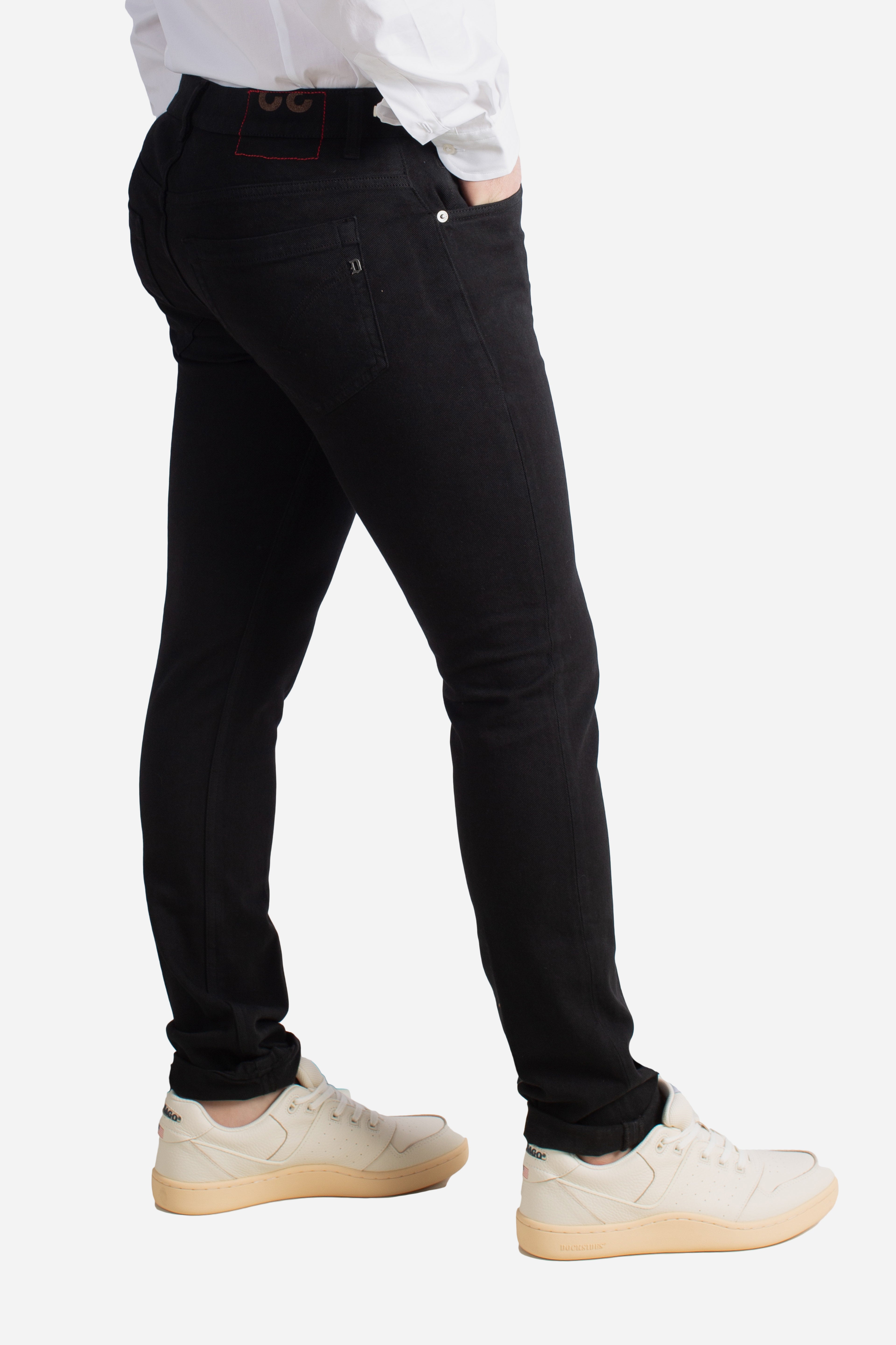 Jeans 5 tasche skinny George in bull bluesign stretch 11 oz nero