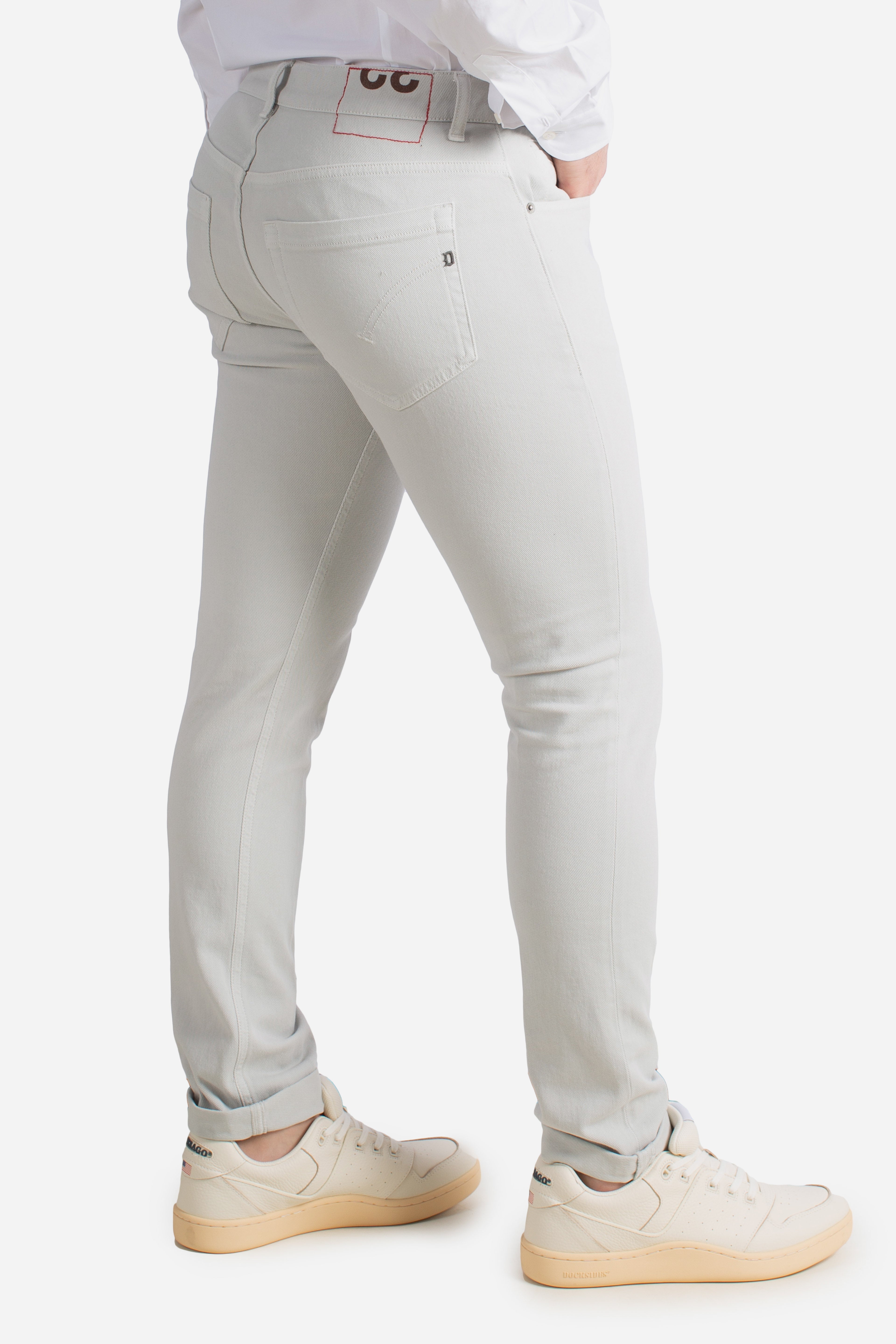 Jeans 5 tasche skinny George in bull bluesign stretch 11 oz cristallo