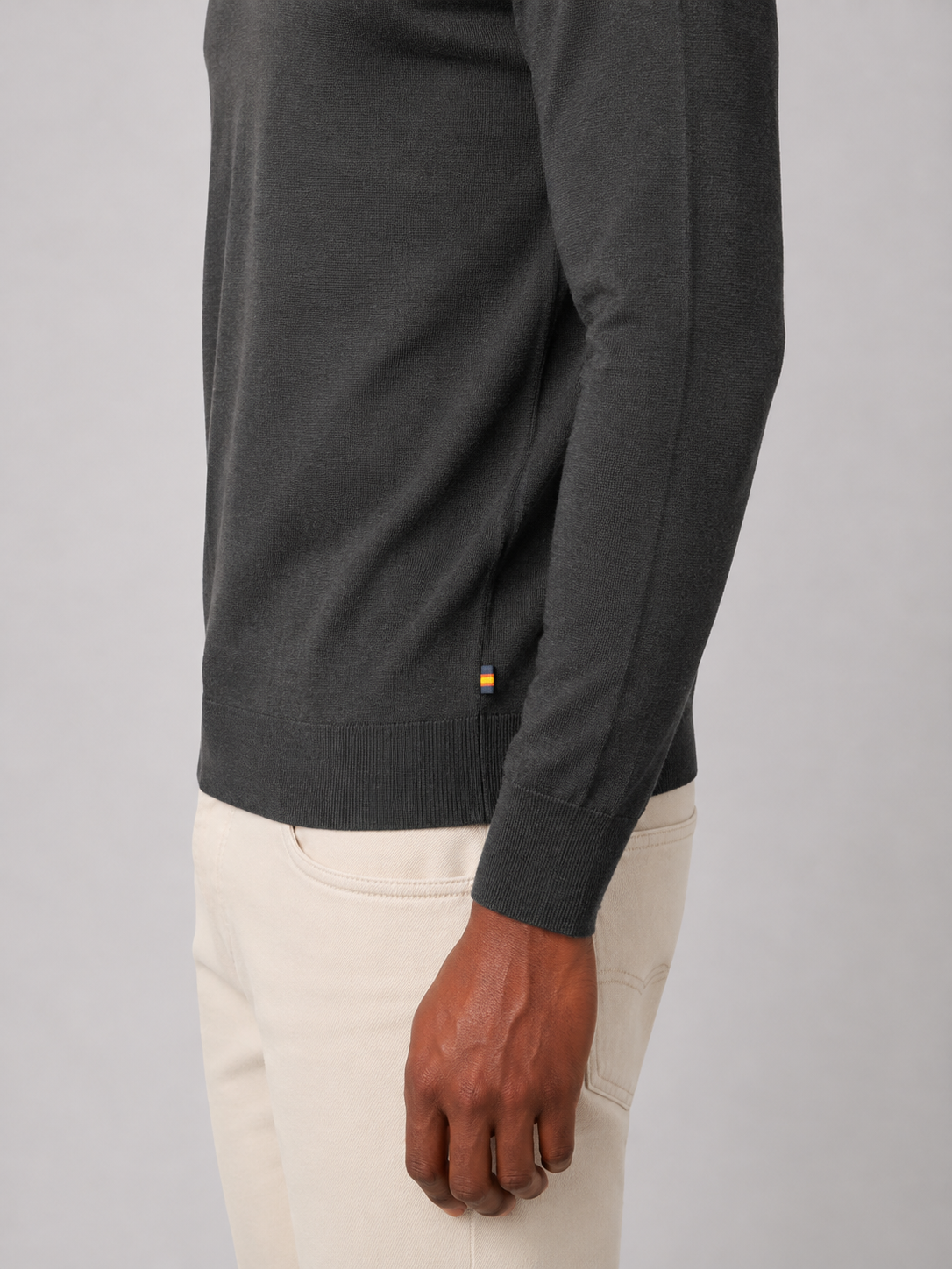 K-way maglia sebastien wool silk cashmere black pure